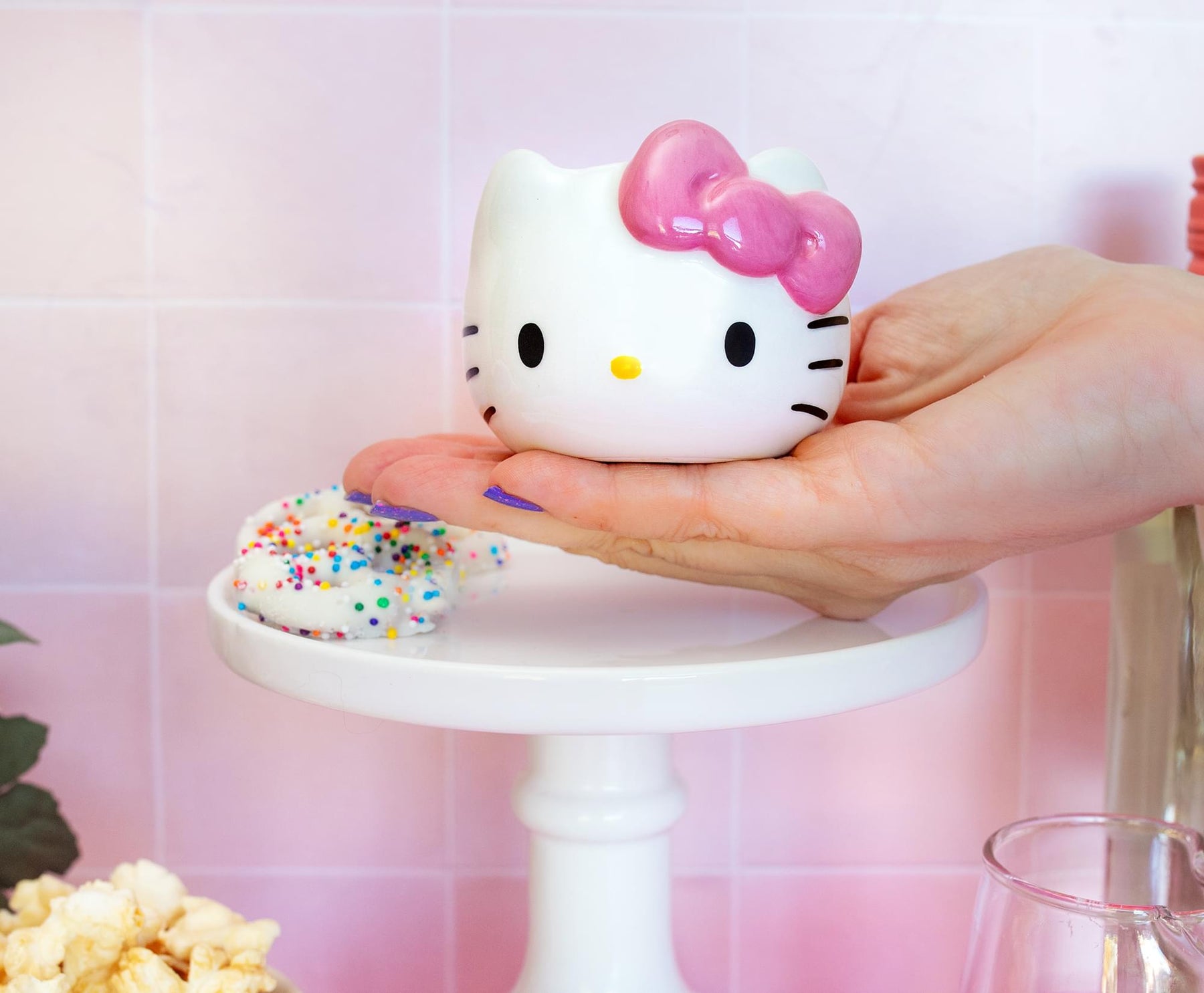 Sanrio Hello Kitty Pink Bow Sculpted Ceramic Mini Mug | Holds 3.5 Ounces