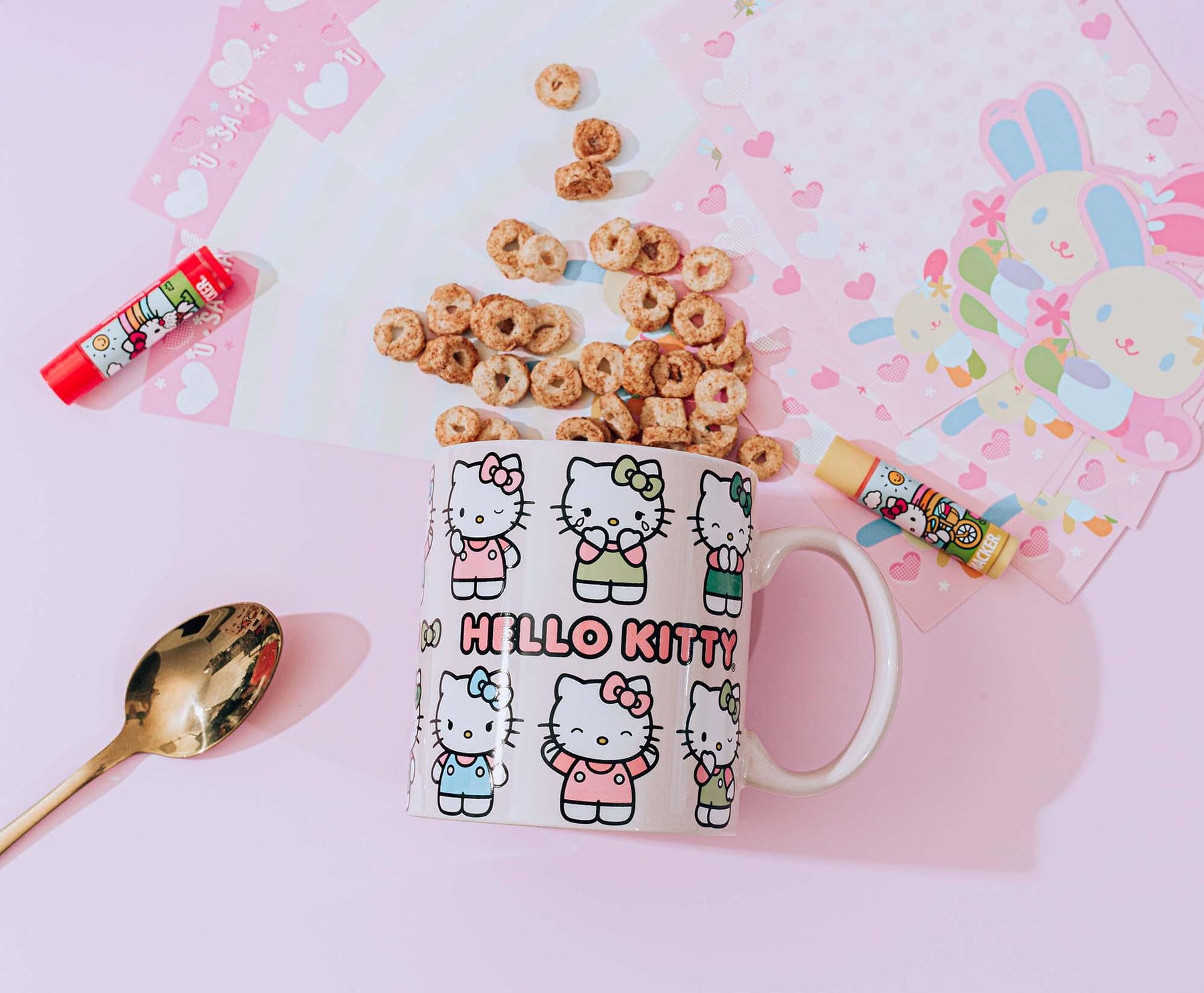 Sanrio Hello Kitty Pink Expressions Ceramic Mug | Holds 20 Ounces