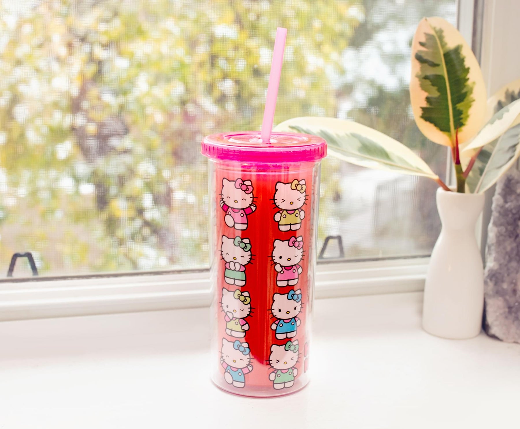 Sanrio Hello Kitty Expressions Carnival Cup With Lid and Straw | Holds 20 Ounces