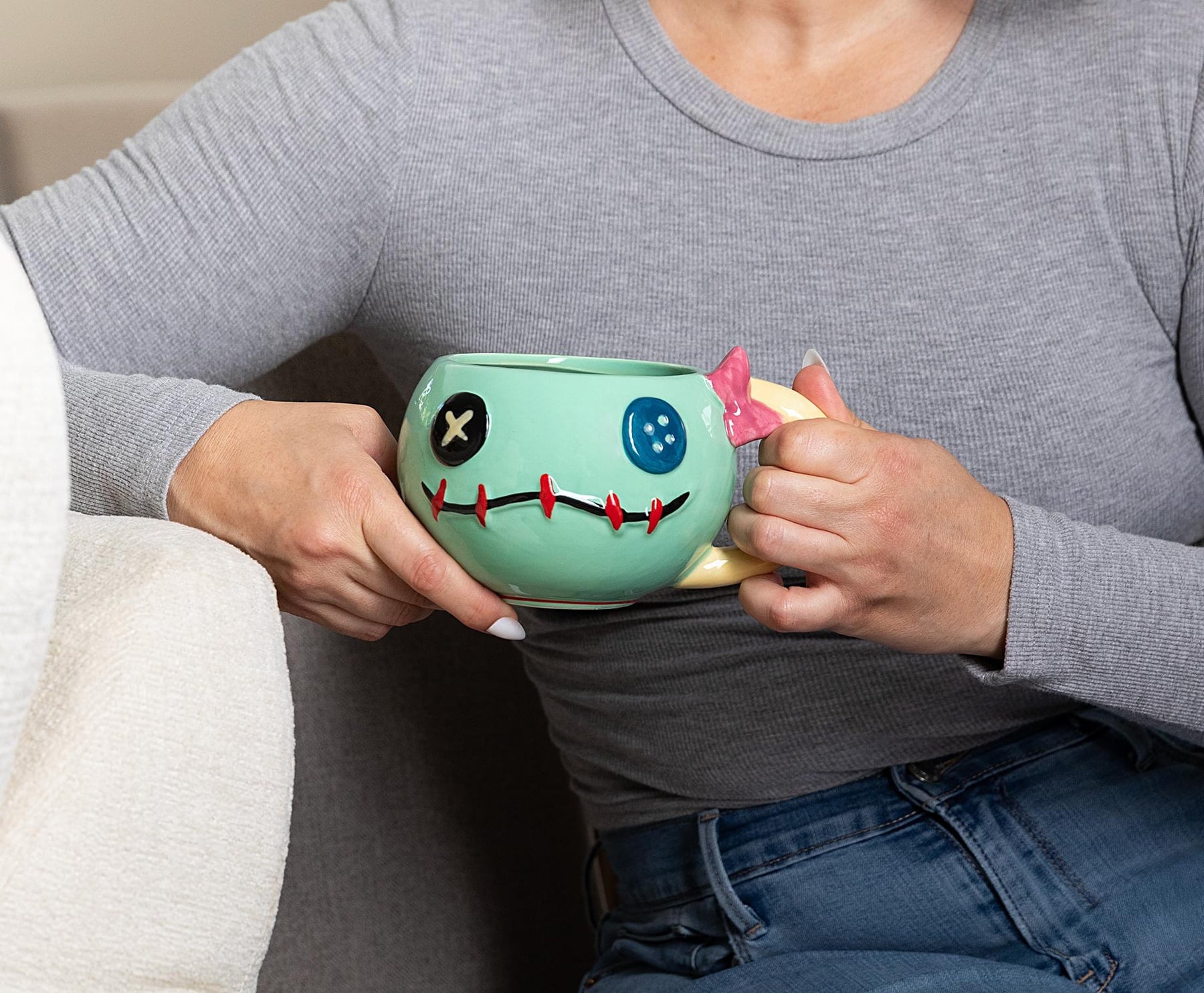 Disney Lilo & Stitch Scrump 3D Sculpted Ceramic Mug | Holds 21 Ounces