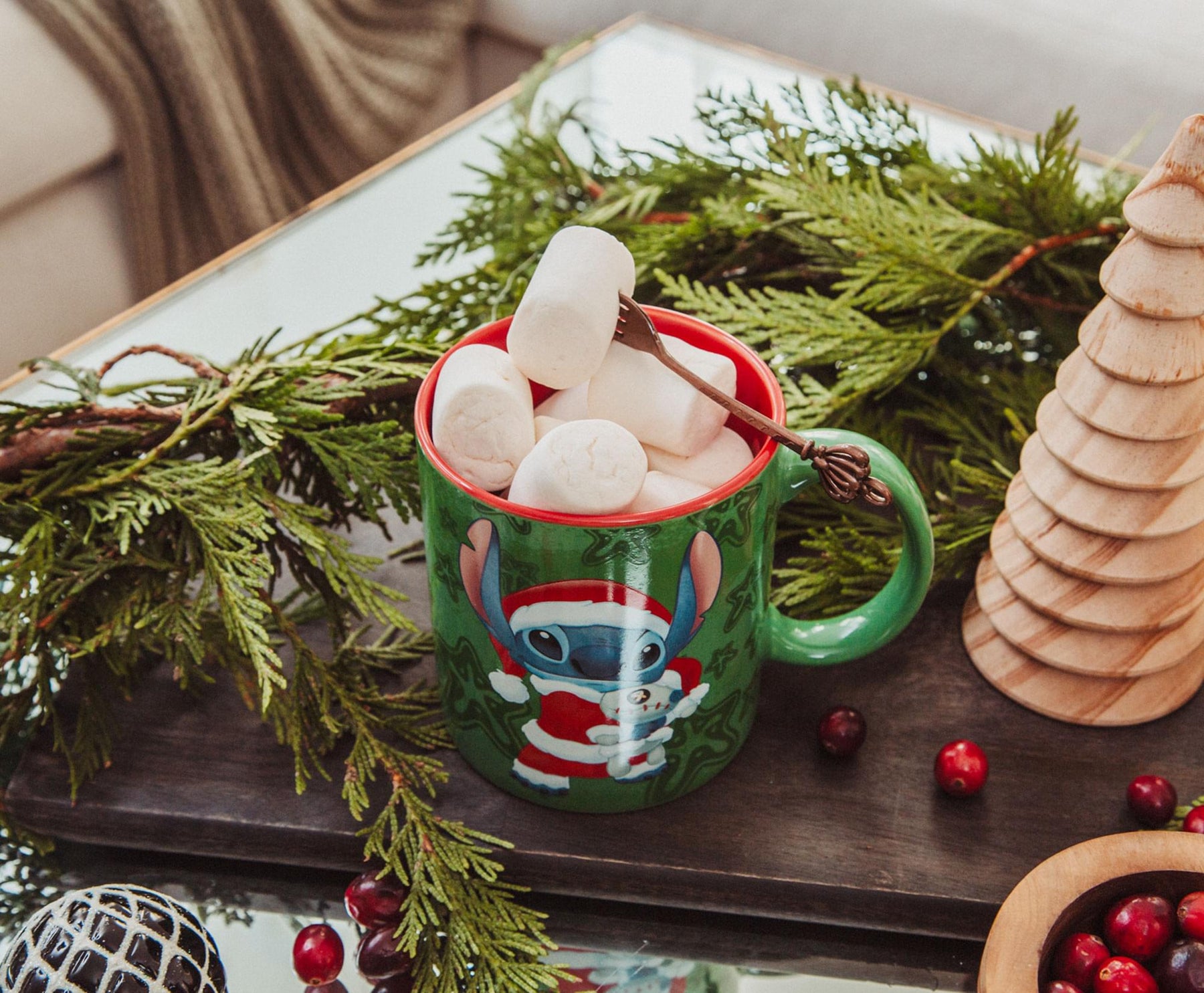 Disney Lilo & Stitch Santa Suit Ceramic Mug | Holds 20 Ounces