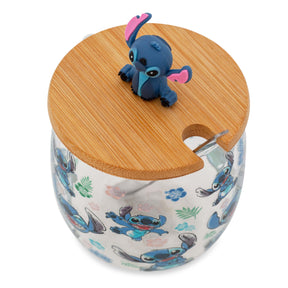 Disney Lilo & Stitch Expressions Glass Mug With Lid and Spoon | Holds 17 Ounces