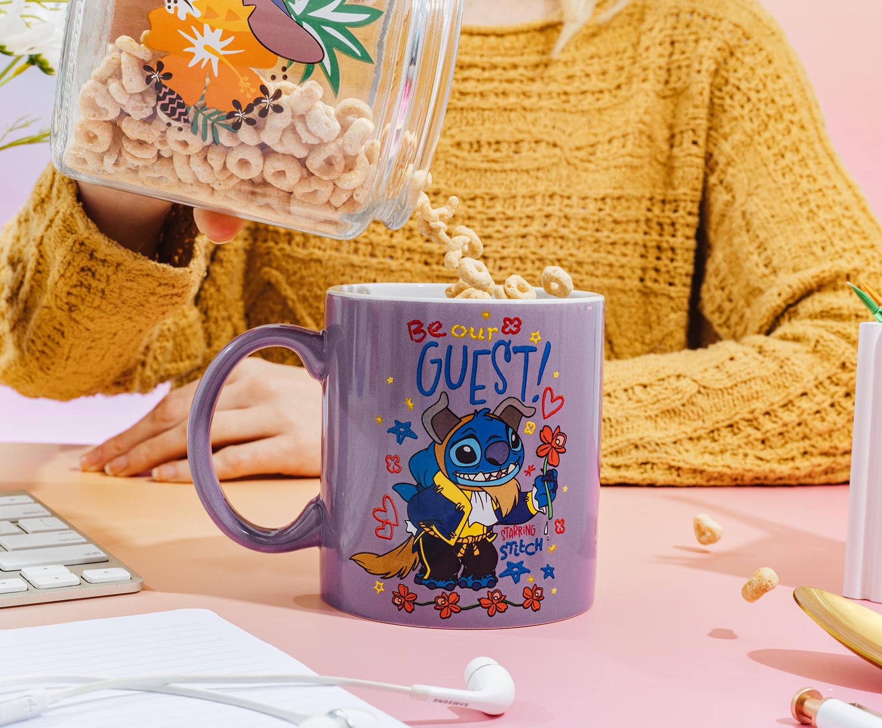Disney Lilo & Stitch "Be Our Guest" Ceramic Mug | Holds 20 Ounces