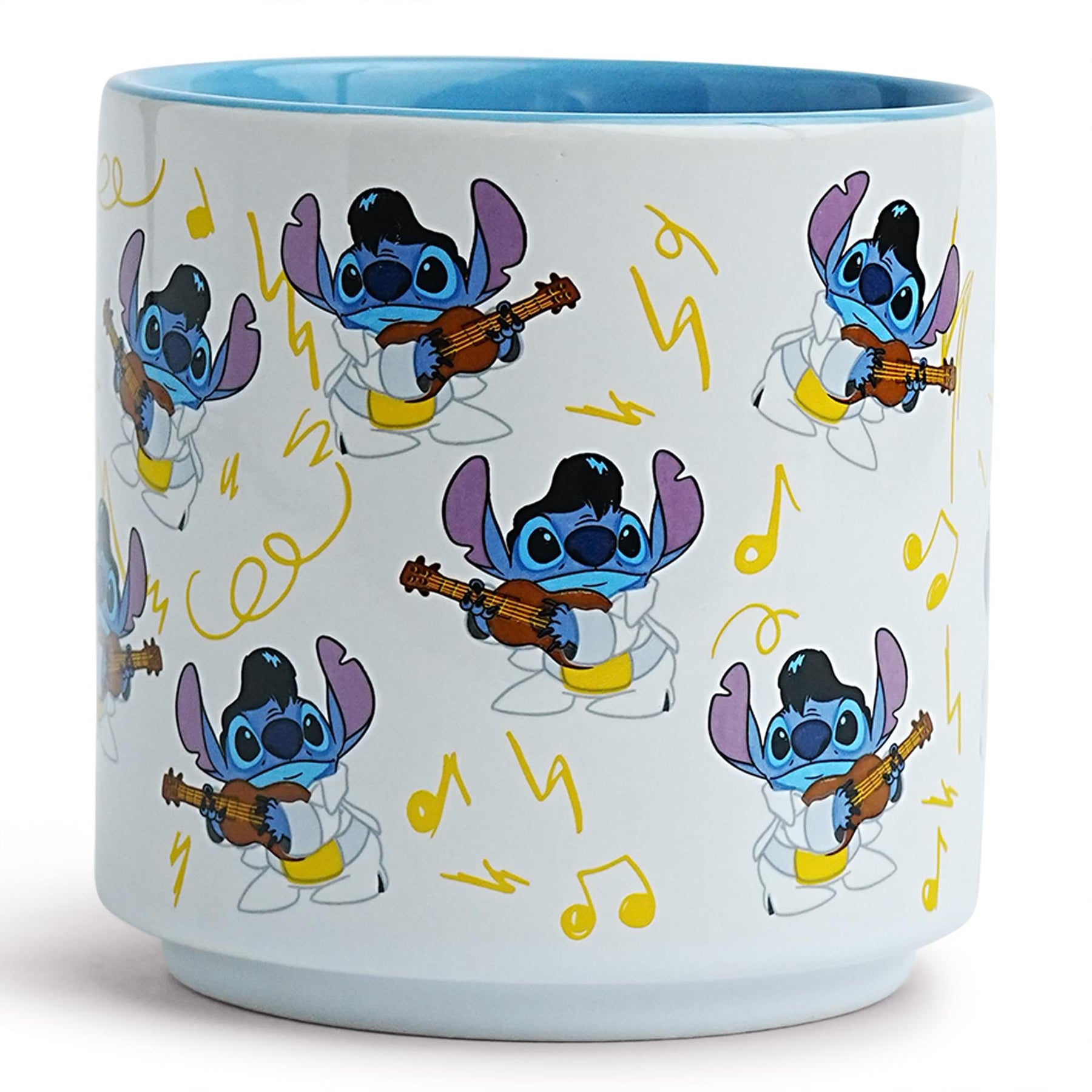 Disney Lilo & Stitch Elvis Playing Ukulele Ceramic Mug | Holds 13 Ounces