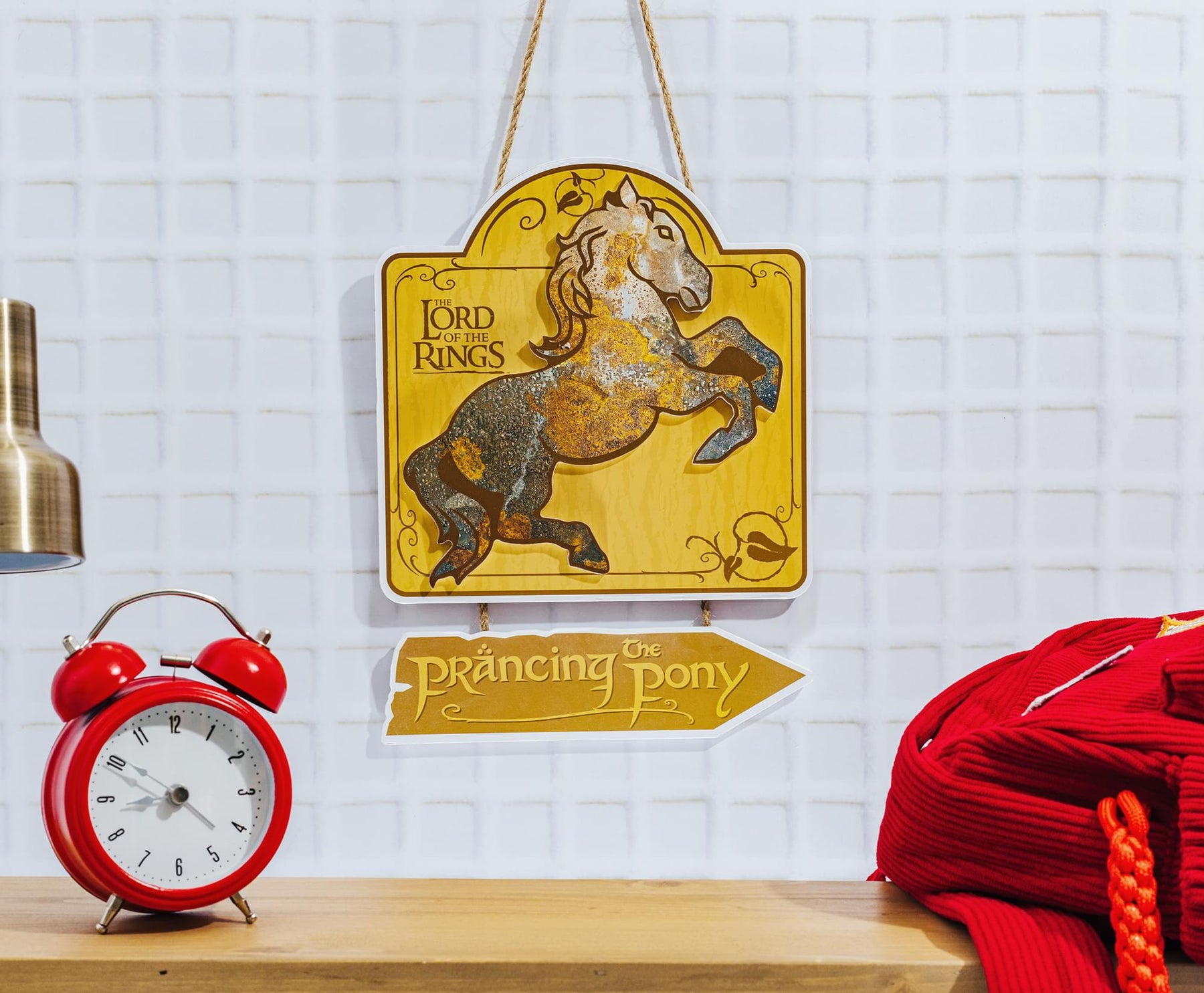 The Lord Of The Rings The Prancing Pony Hanging Wall Sign | 11 x 8 Inches