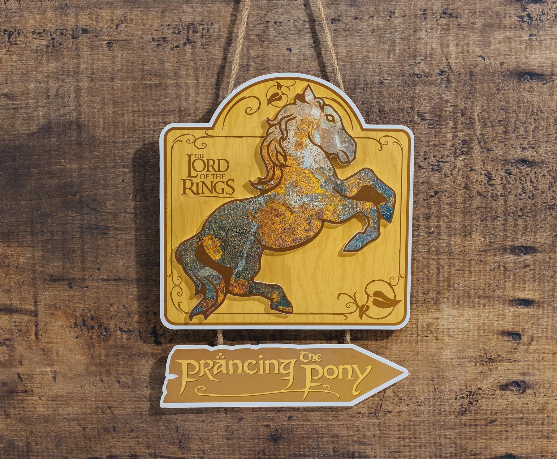 The Lord Of The Rings The Prancing Pony Hanging Wall Sign | 11 x 8 Inches
