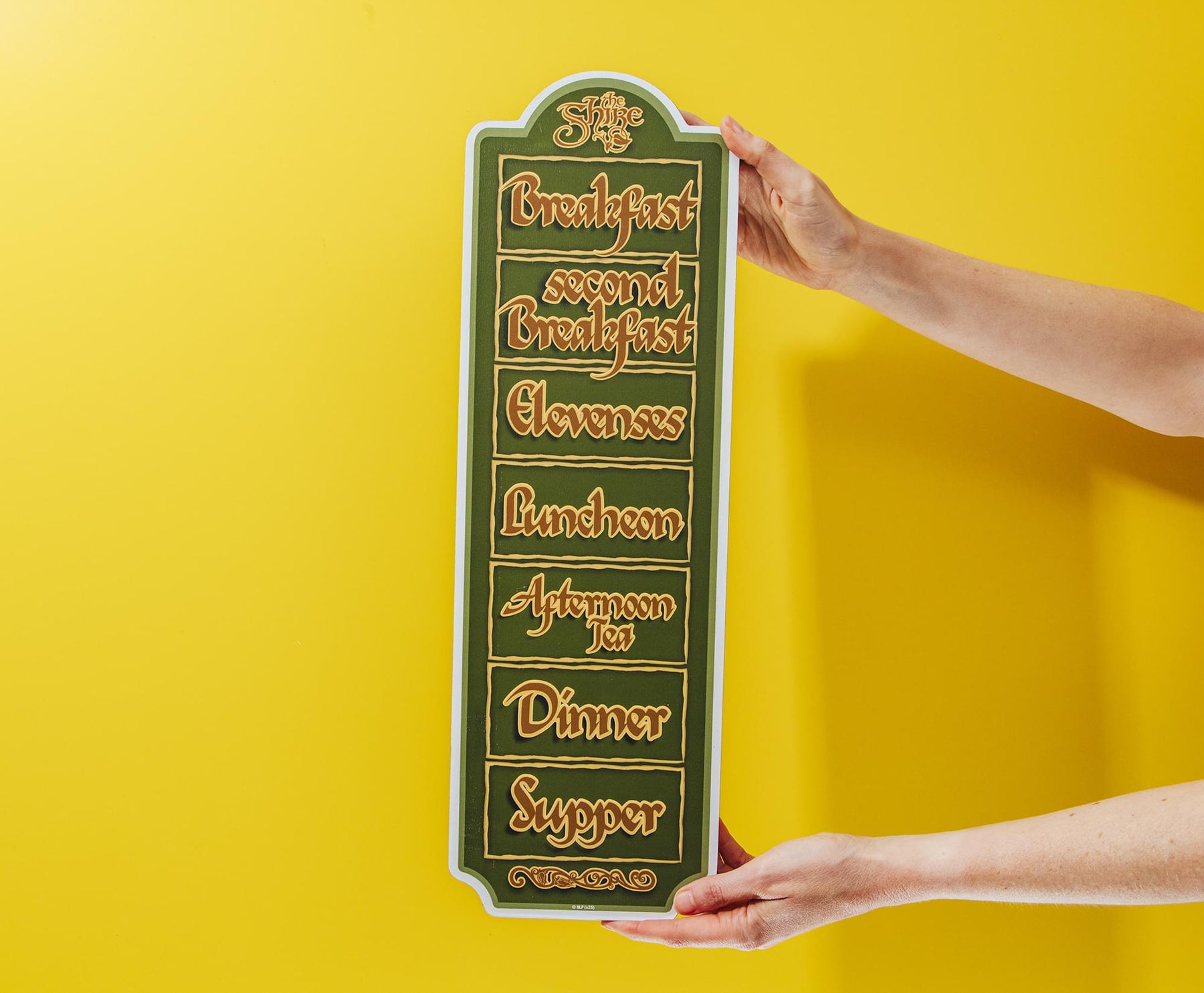 The Lord Of The Rings Hobbit Daily Schedule Wooden Sign | 20 x 6 Inches
