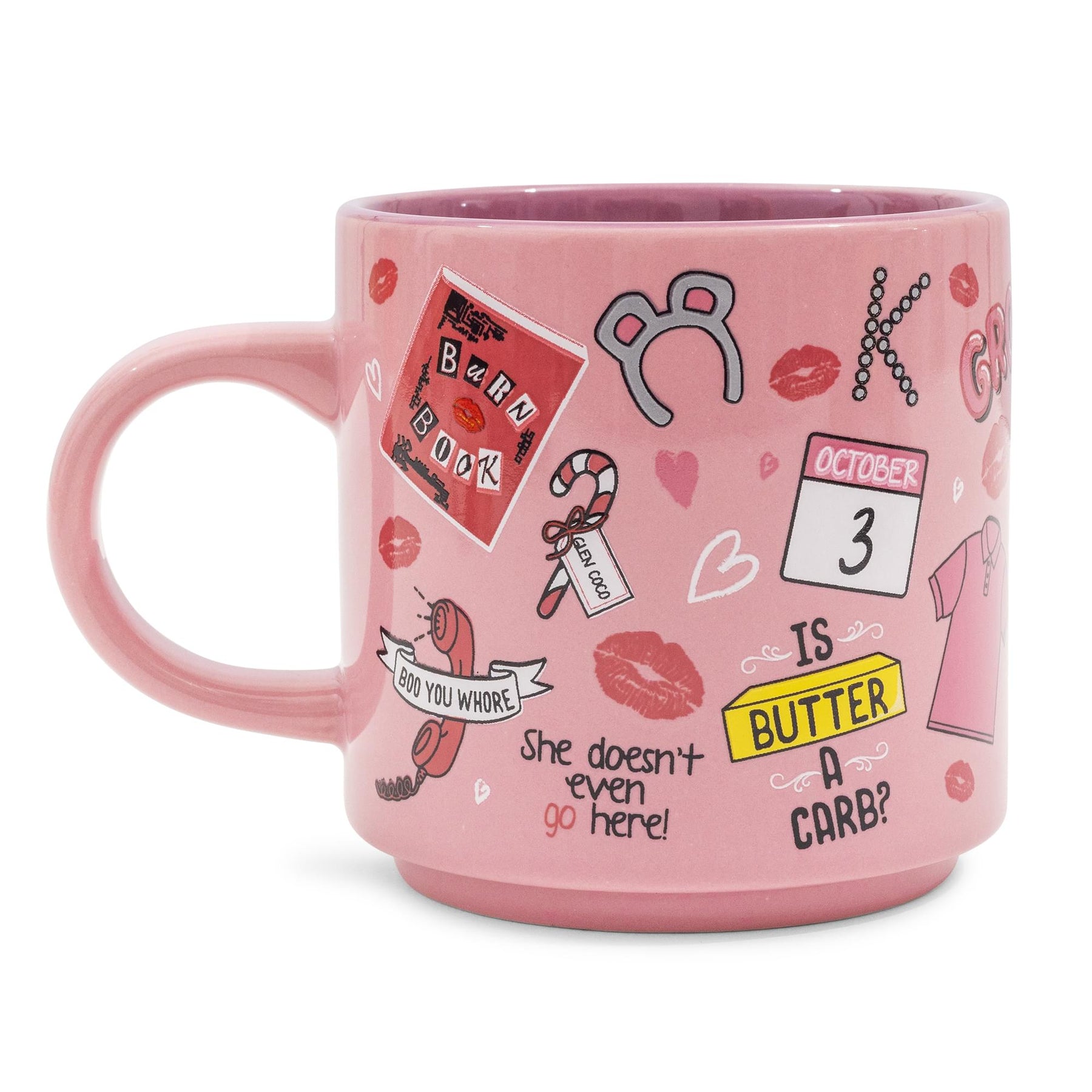 Mean Girls Icons Pink Ceramic Mug | Holds 13 Ounces