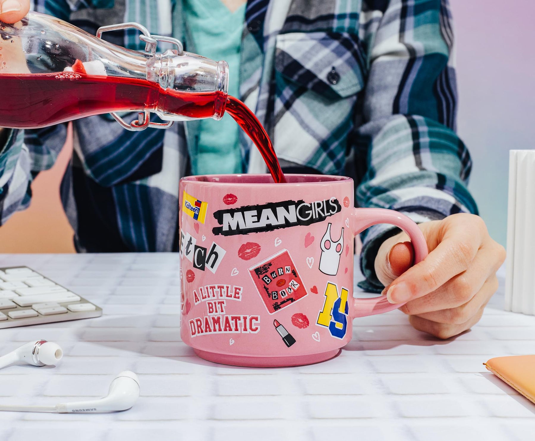Mean Girls Icons Pink Ceramic Mug | Holds 13 Ounces