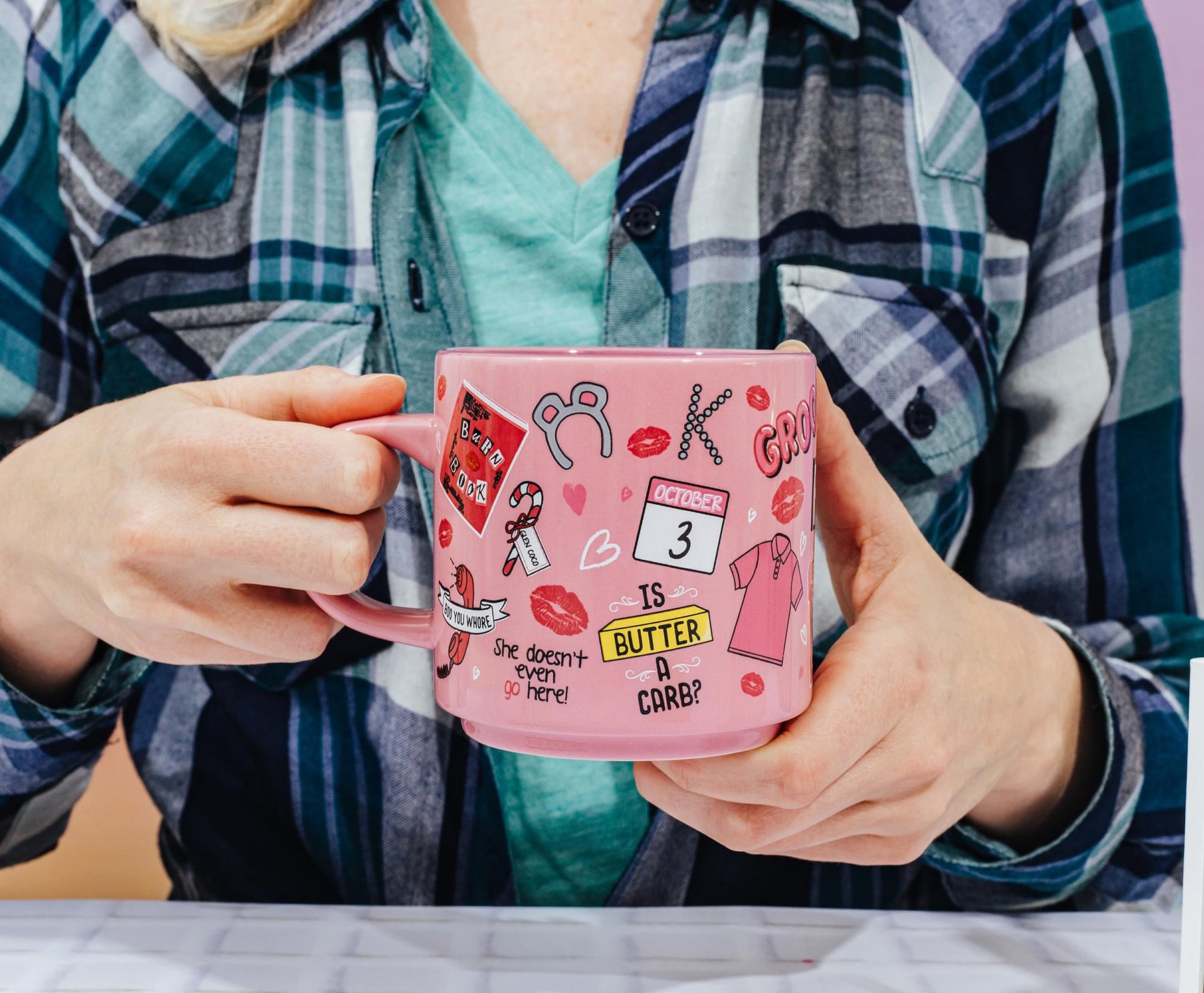 Mean Girls Icons Pink Ceramic Mug | Holds 13 Ounces