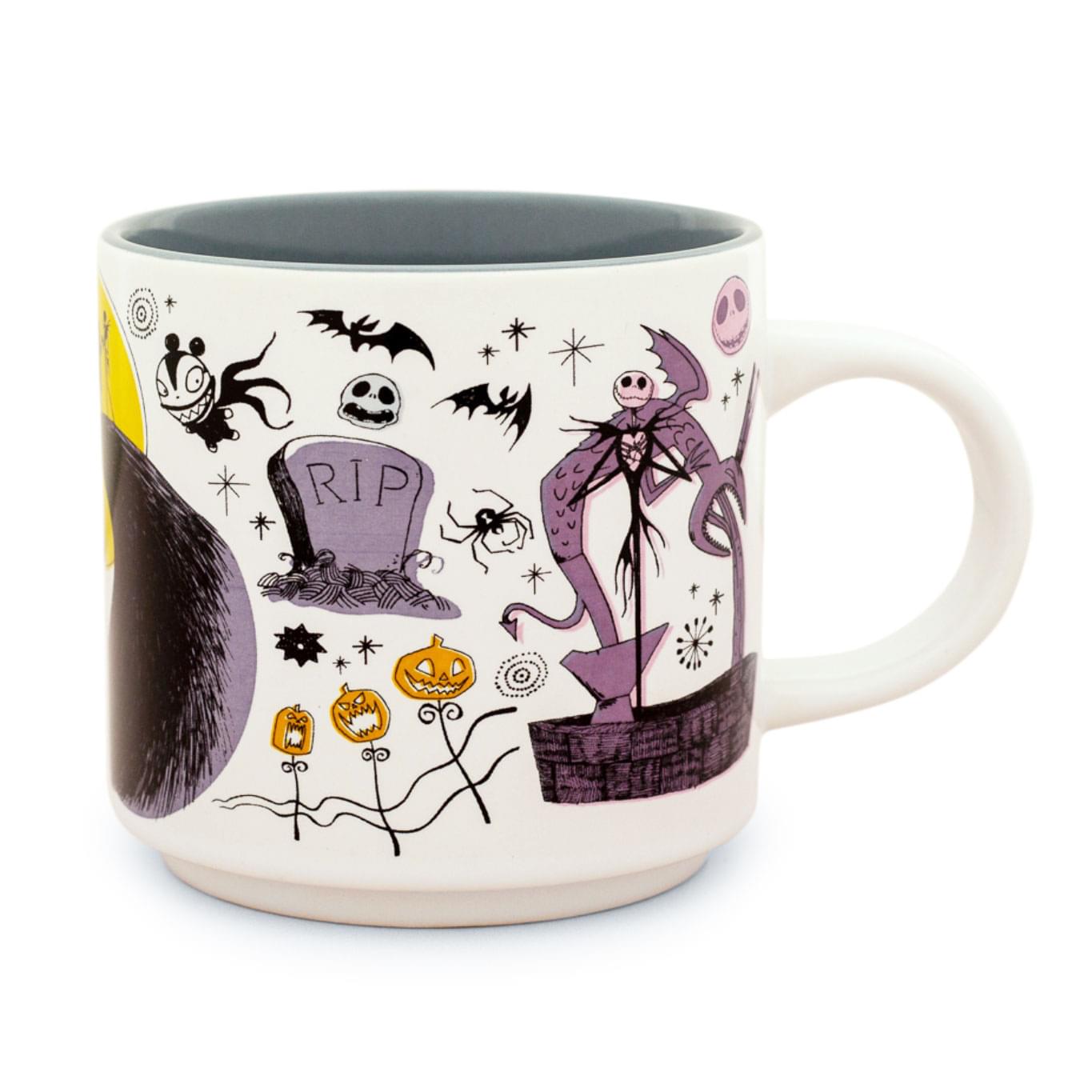 Disney The Nightmare Before Christmas Allover Icons Ceramic Stacking Mug | Holds 13 Ounces