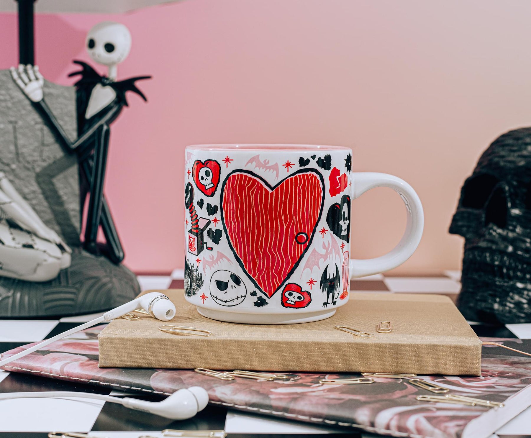 Disney The Nightmare Before Christmas Valentine's Town Stackable Ceramic Mug