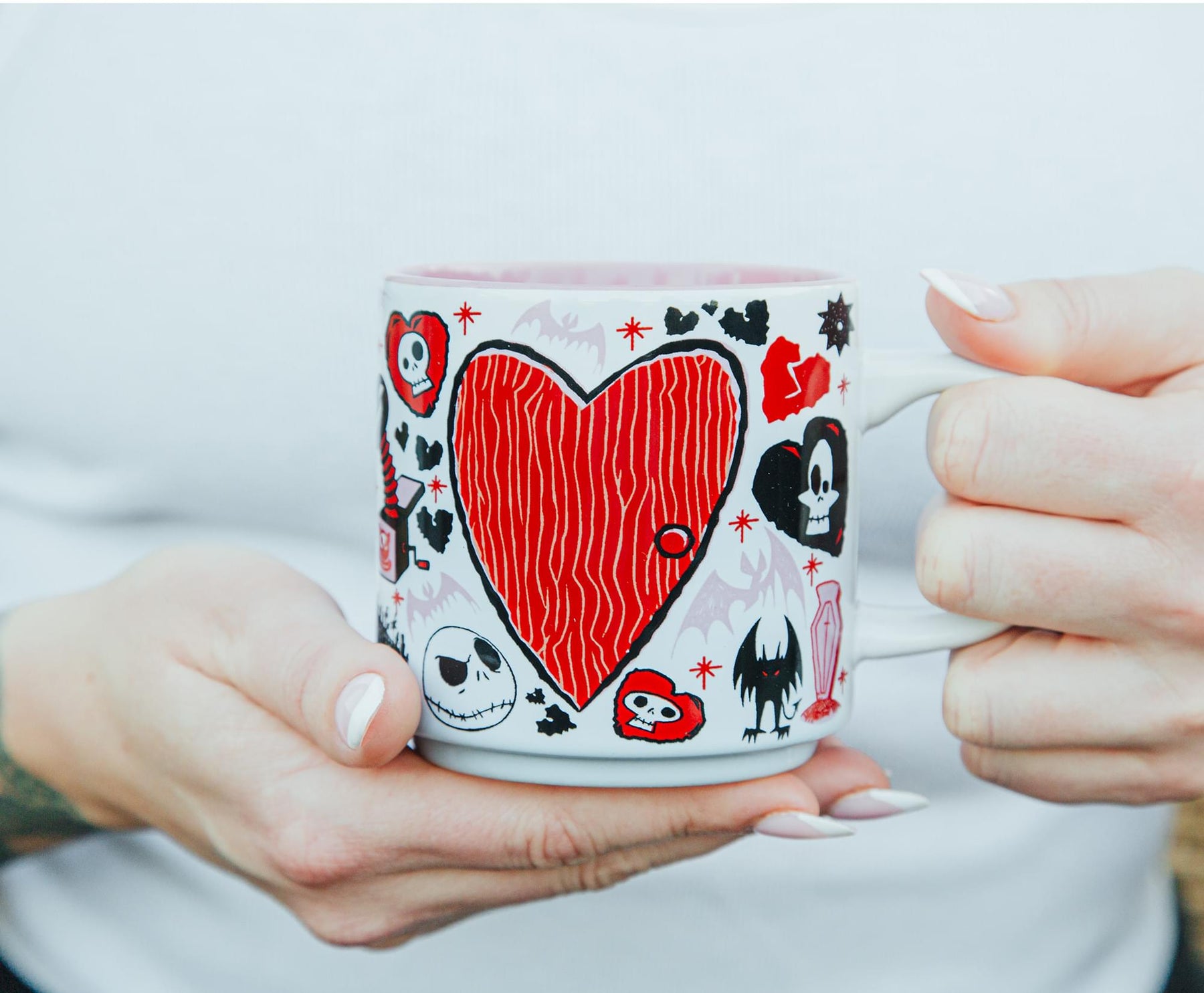 Disney The Nightmare Before Christmas Valentine's Town Stackable Ceramic Mug