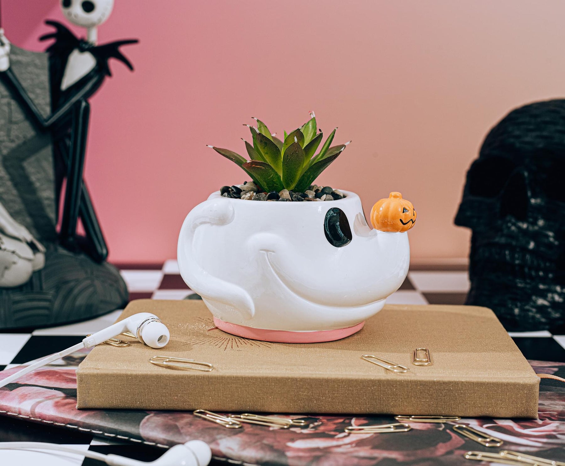 Disney The Nightmare Before Christmas Zero Planter With Artificial Succulent