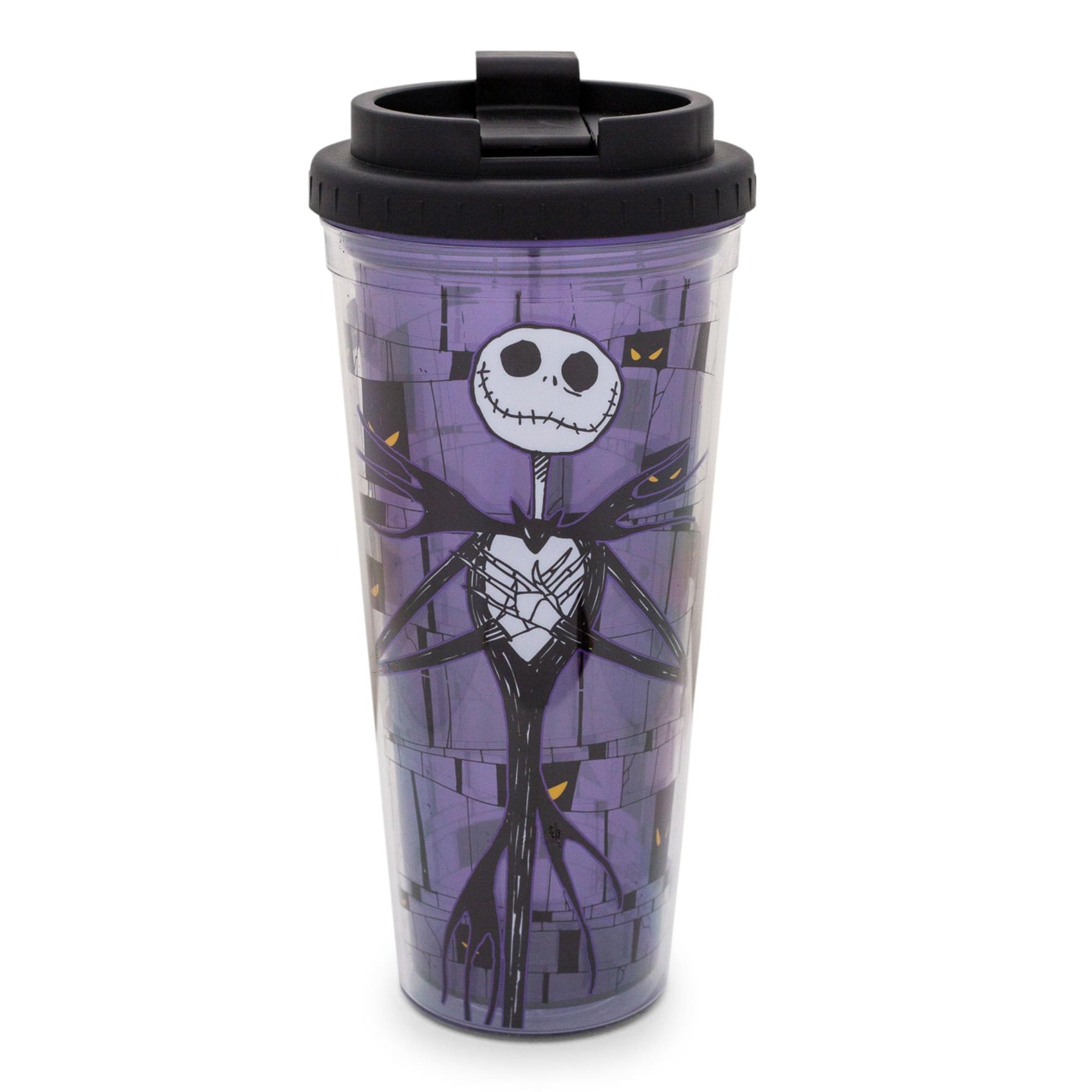 Disney The Nightmare Before Christmas Jack Skellington Plastic Travel Tumbler With Lid