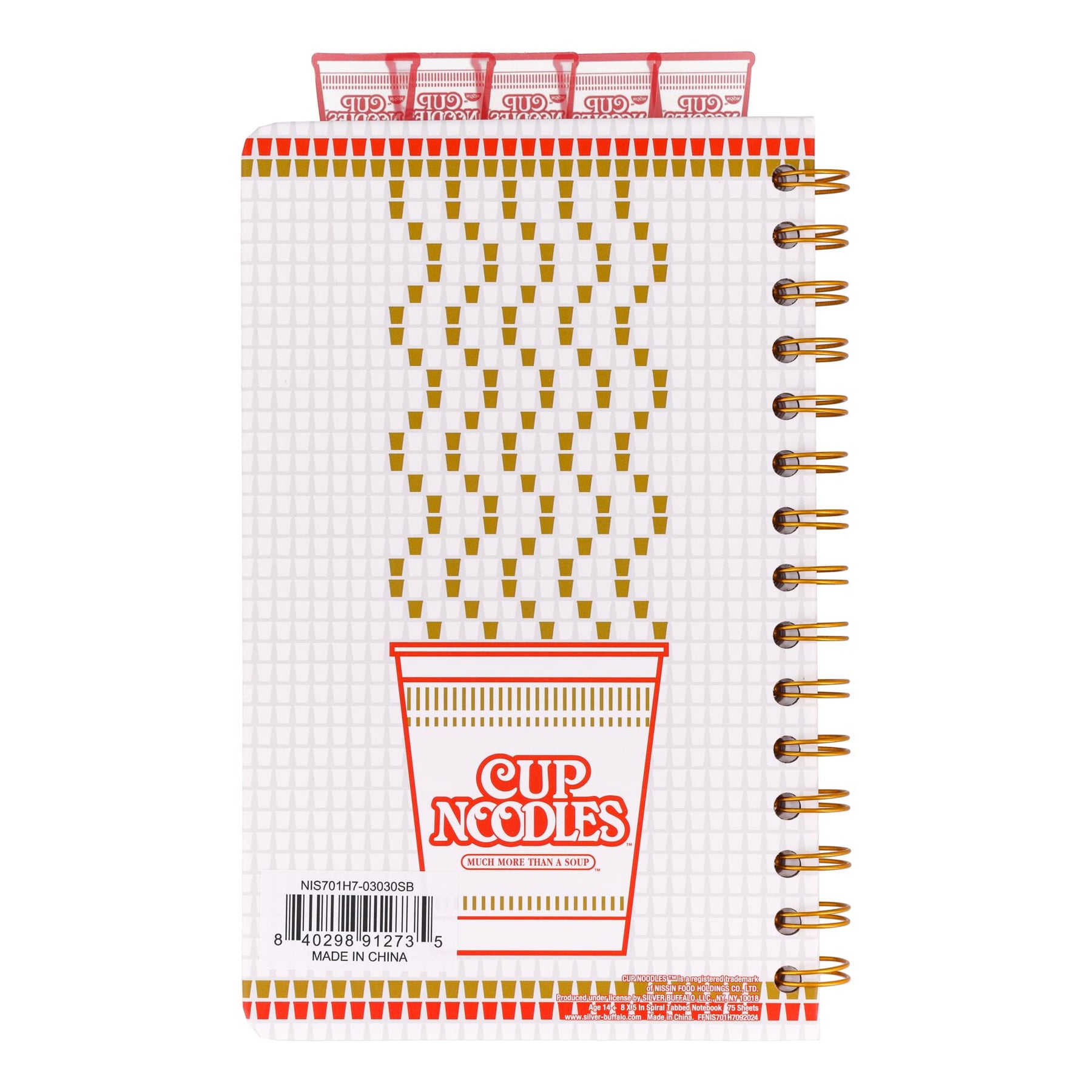 Nissin Cup Noodles 5-Tab Spiral Notebook | 5 x 8 Inches