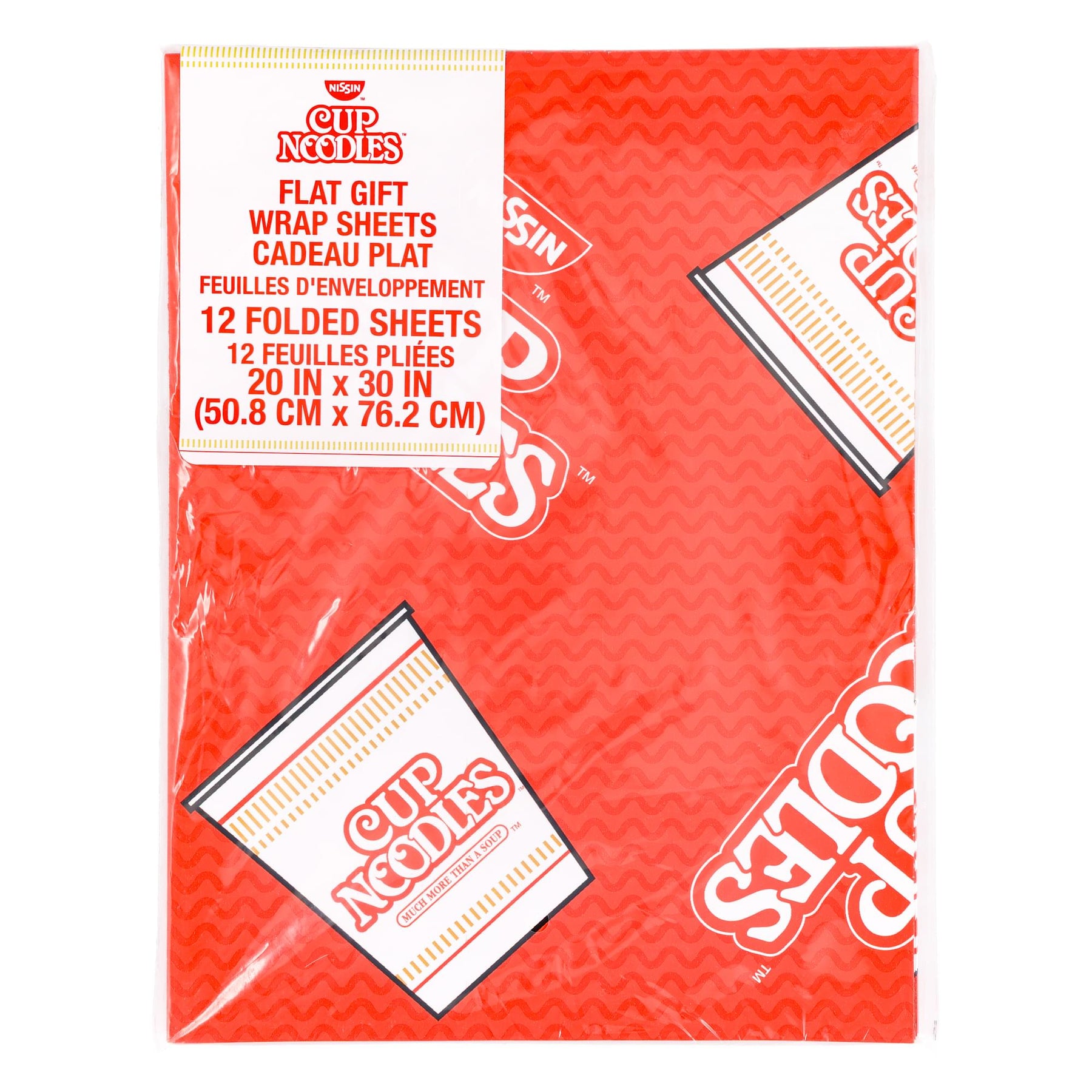 Nissin Cup Noodles Logo 12-Piece Wrapping Paper Set | 20 x 30 Inches