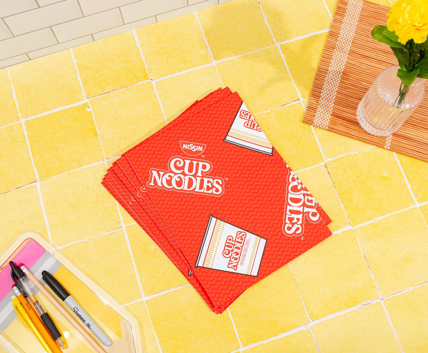 Nissin Cup Noodles Logo 12-Piece Wrapping Paper Set | 20 x 30 Inches
