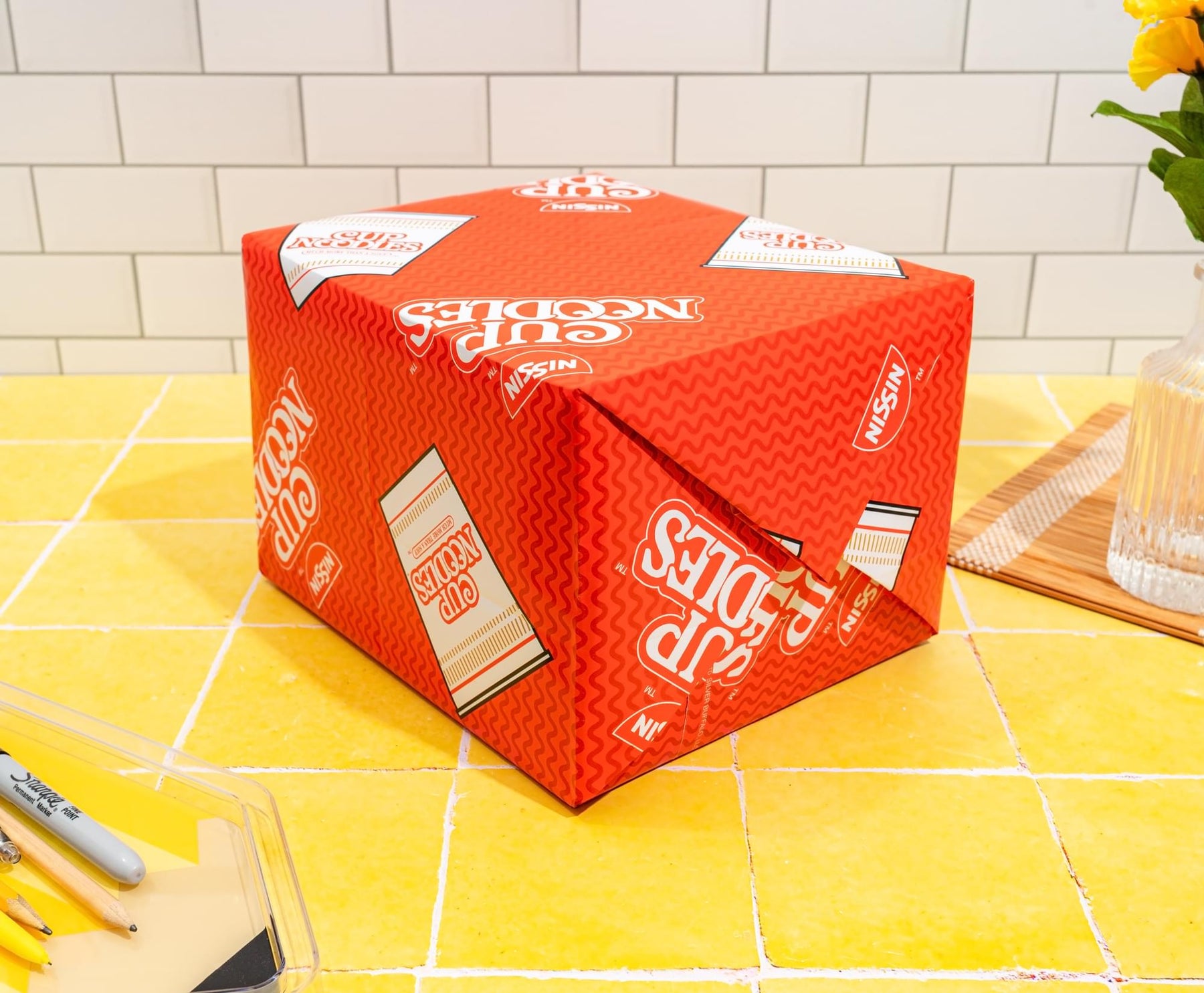 Nissin Cup Noodles Logo 12-Piece Wrapping Paper Set | 20 x 30 Inches