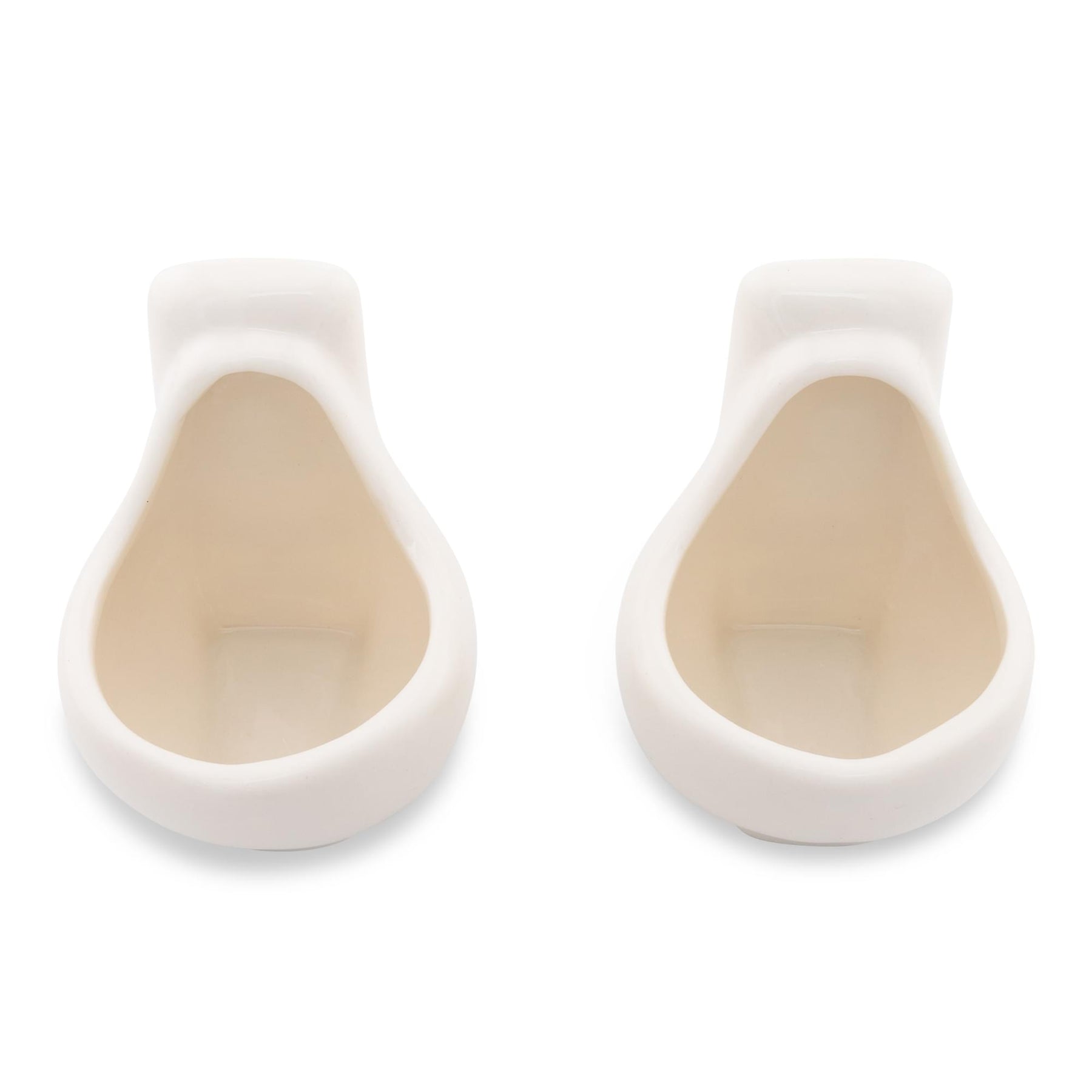 Urinal 1-Ounce Sculpted Ceramic Shot Glasses | Set of 2