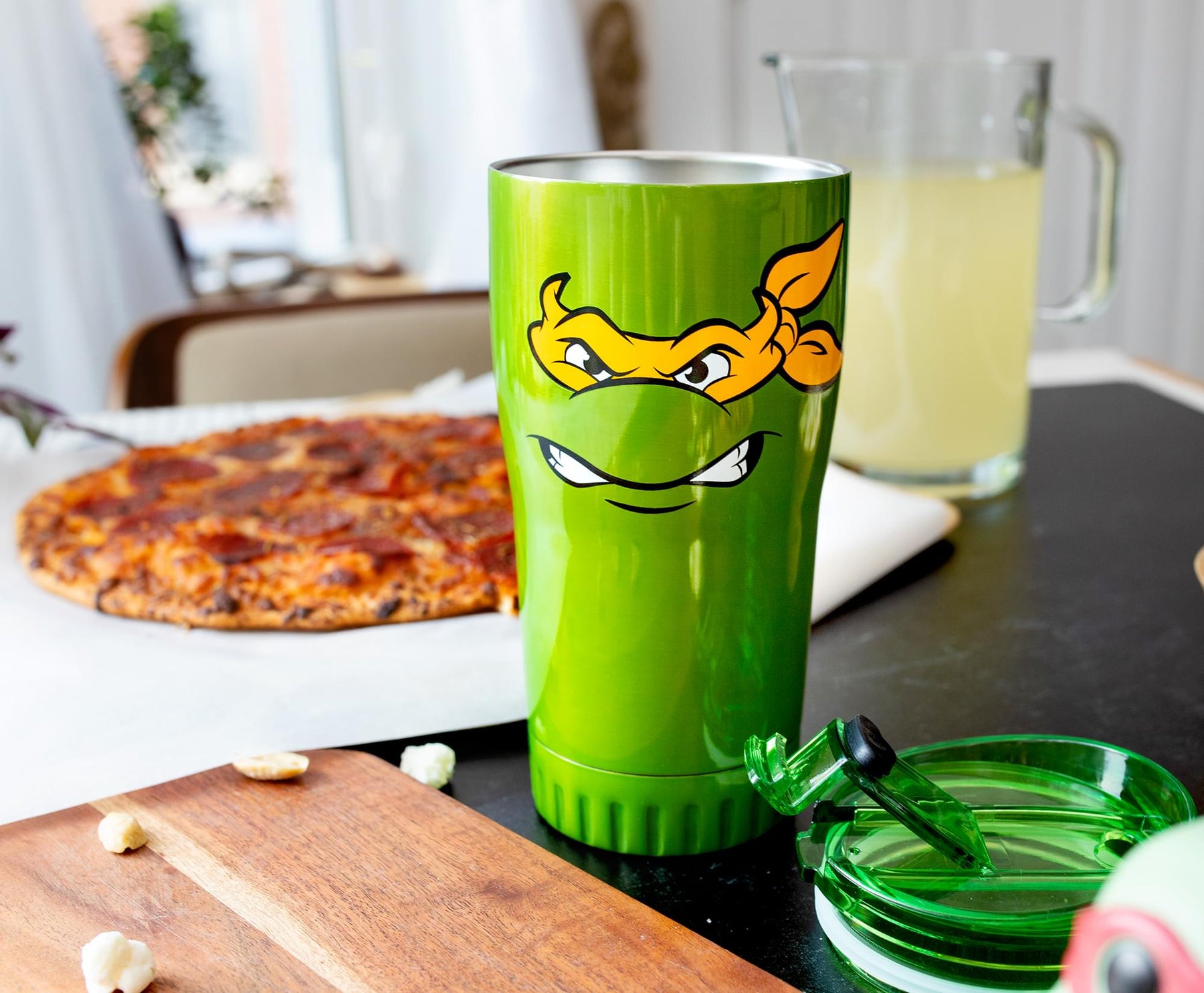 Teenage Mutant Ninja Turtles Michelangelo Stainless Steel Tumbler With Lid