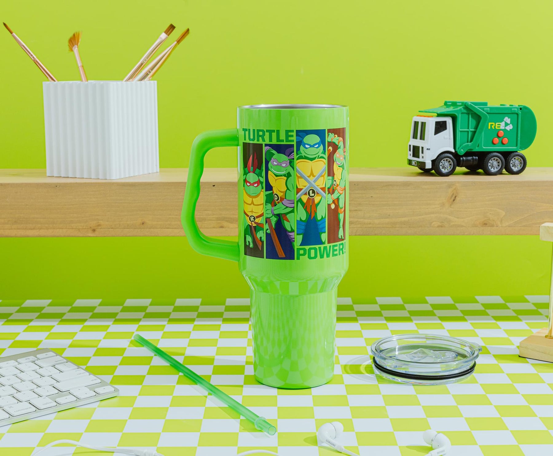 Teenage Mutant Ninja Turtles "Turtle Power" Stainless Steel Tumbler With Handle