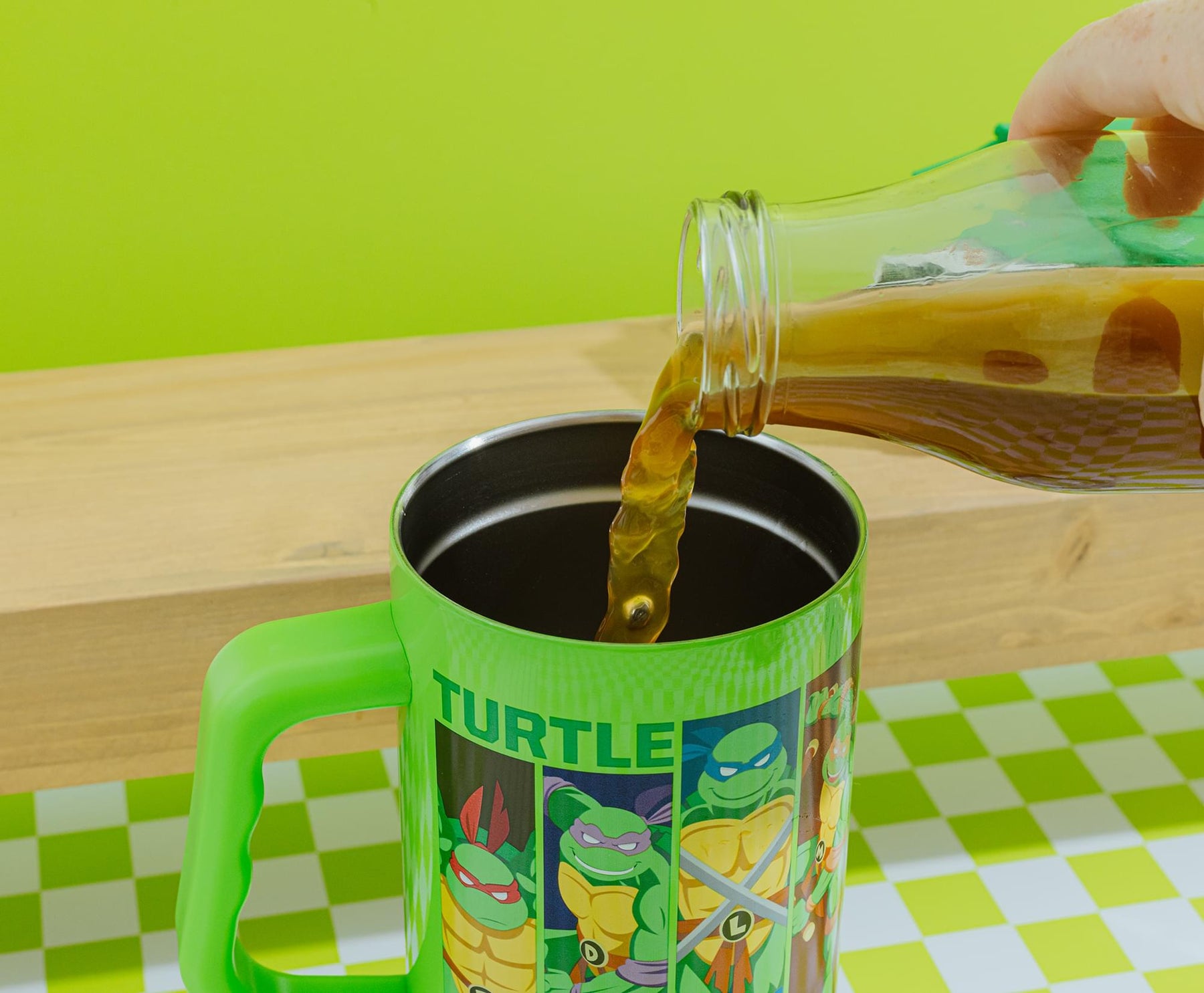 Teenage Mutant Ninja Turtles "Turtle Power" Stainless Steel Tumbler With Handle
