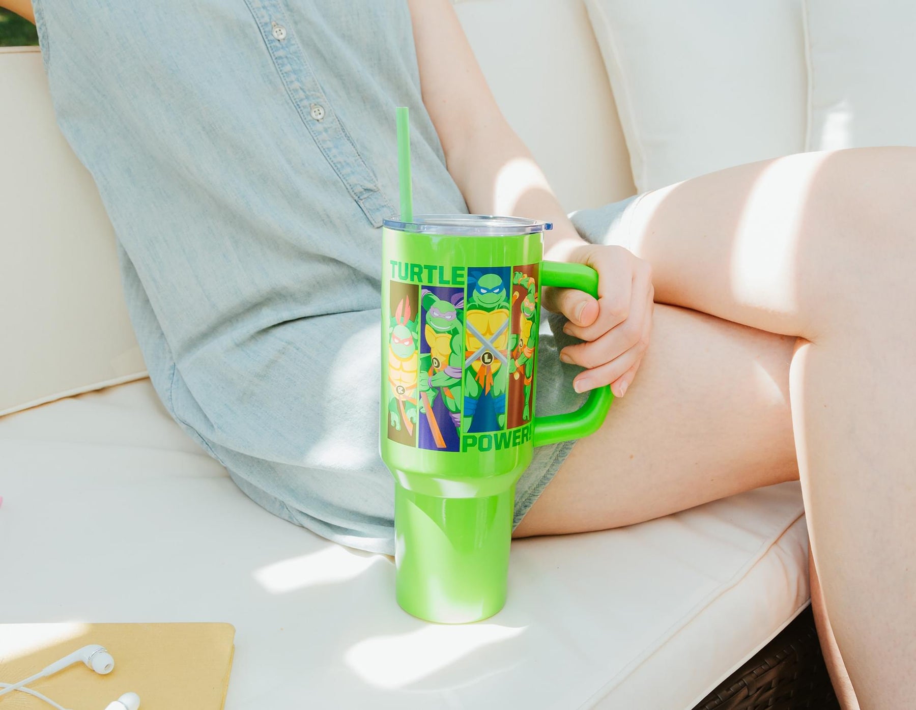 Teenage Mutant Ninja Turtles "Turtle Power" Stainless Steel Tumbler With Handle