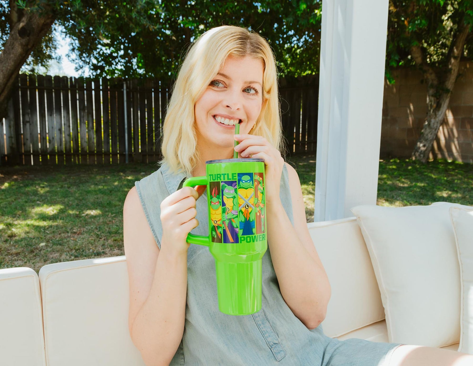 Teenage Mutant Ninja Turtles "Turtle Power" Stainless Steel Tumbler With Handle
