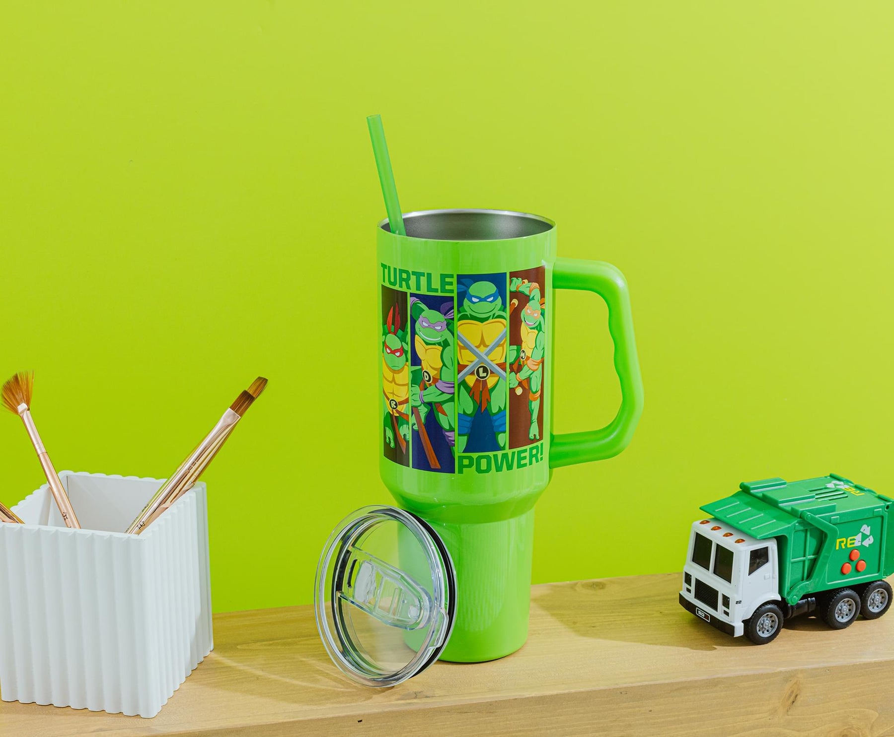 Teenage Mutant Ninja Turtles "Turtle Power" Stainless Steel Tumbler With Handle