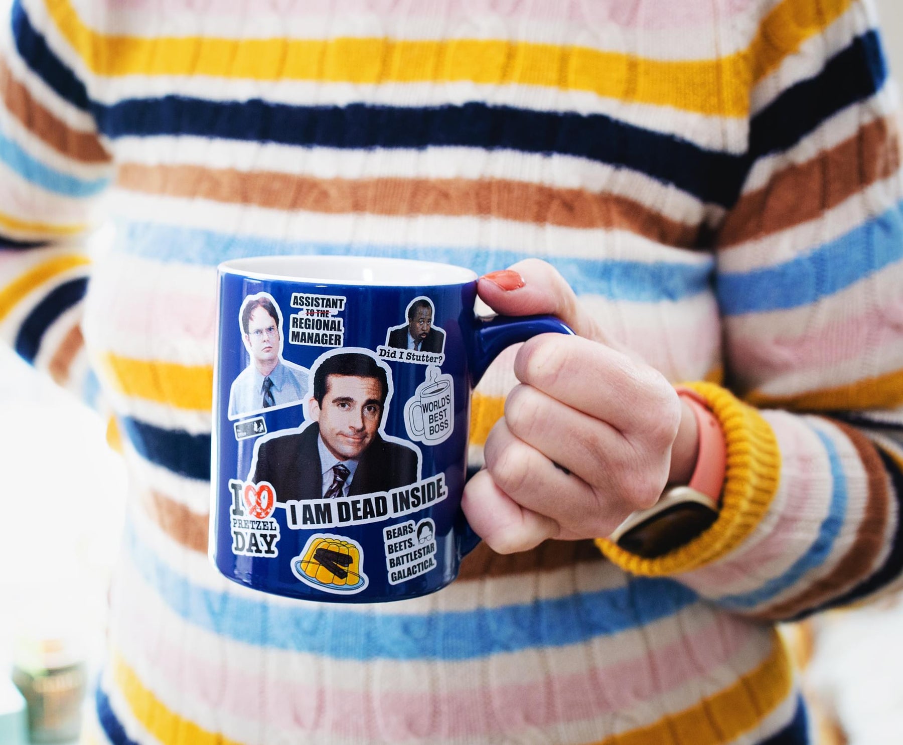 The Office Toss Print Ceramic Mug | Holds 14 Ounces