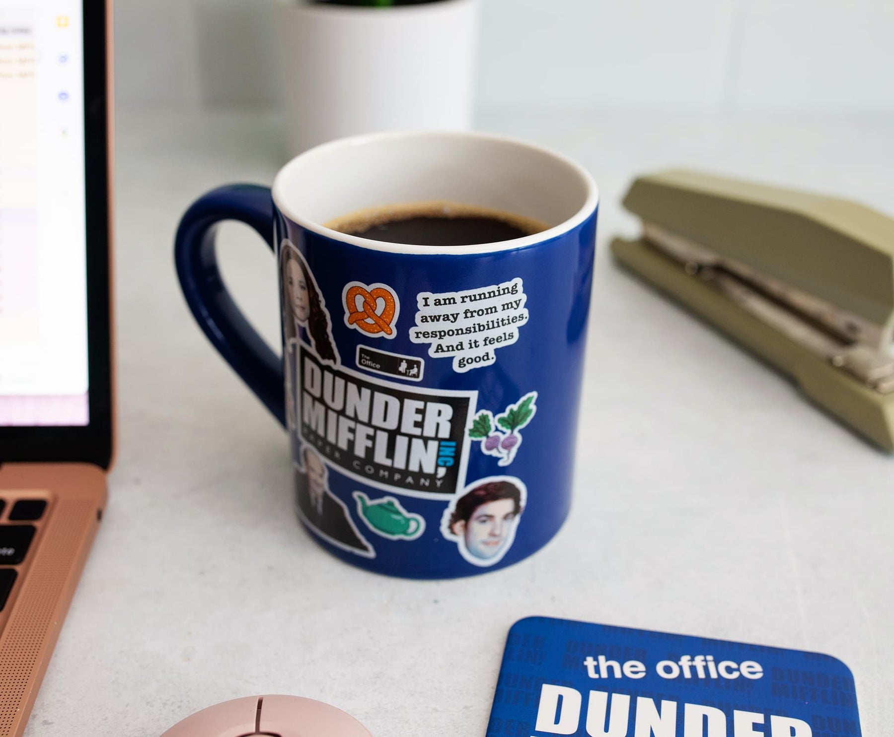 The Office Toss Print Ceramic Mug | Holds 14 Ounces