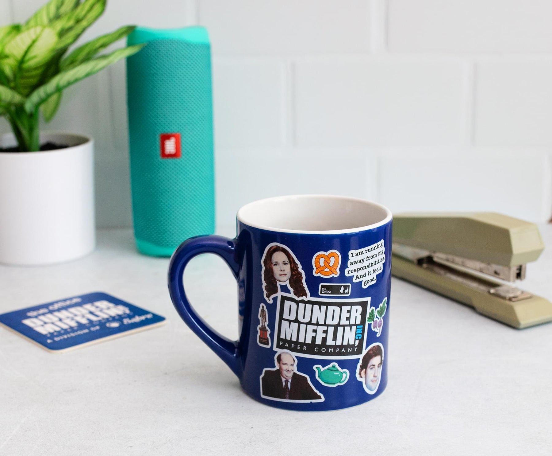 The Office Toss Print Ceramic Mug | Holds 14 Ounces