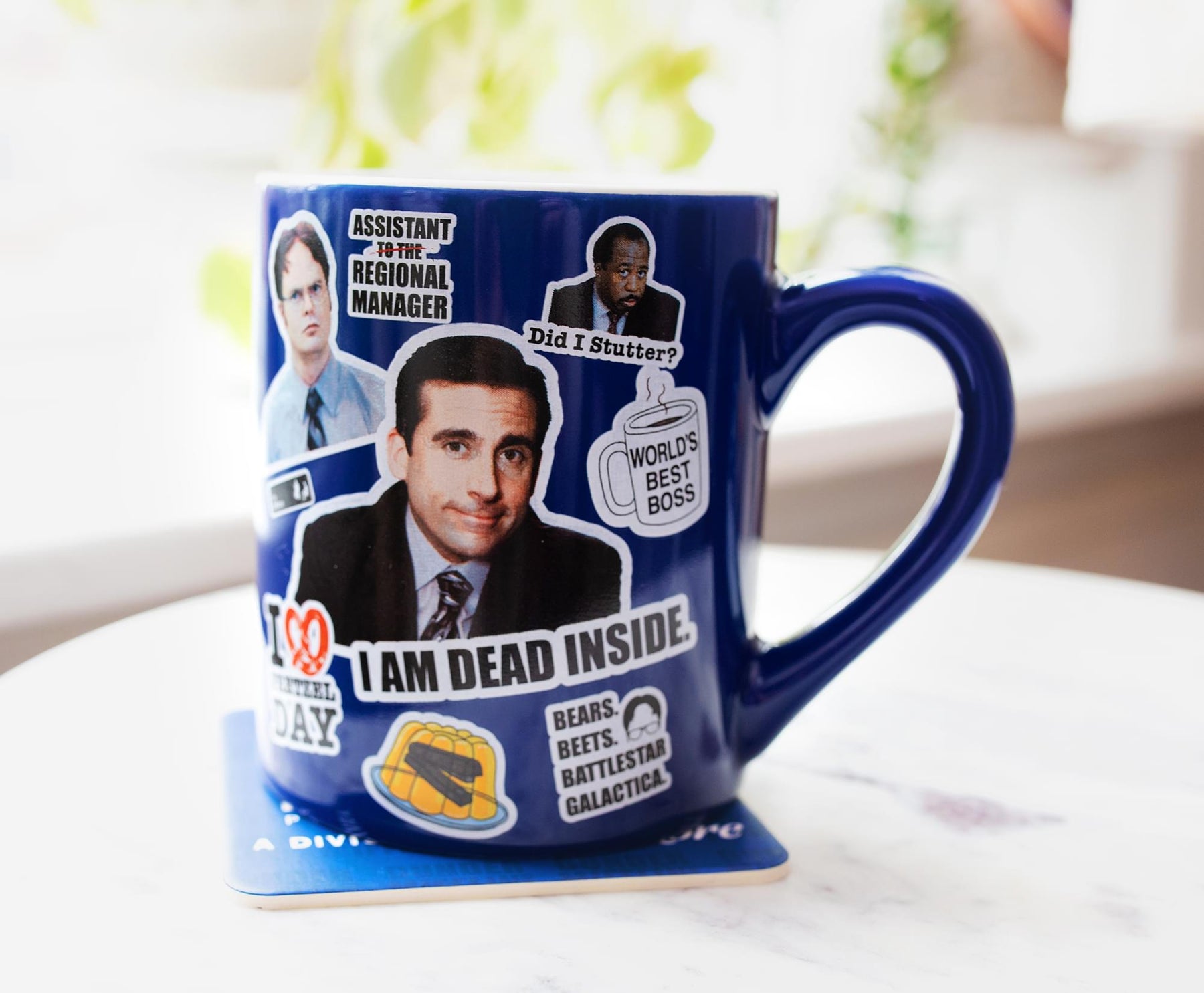 The Office Toss Print Ceramic Mug | Holds 14 Ounces
