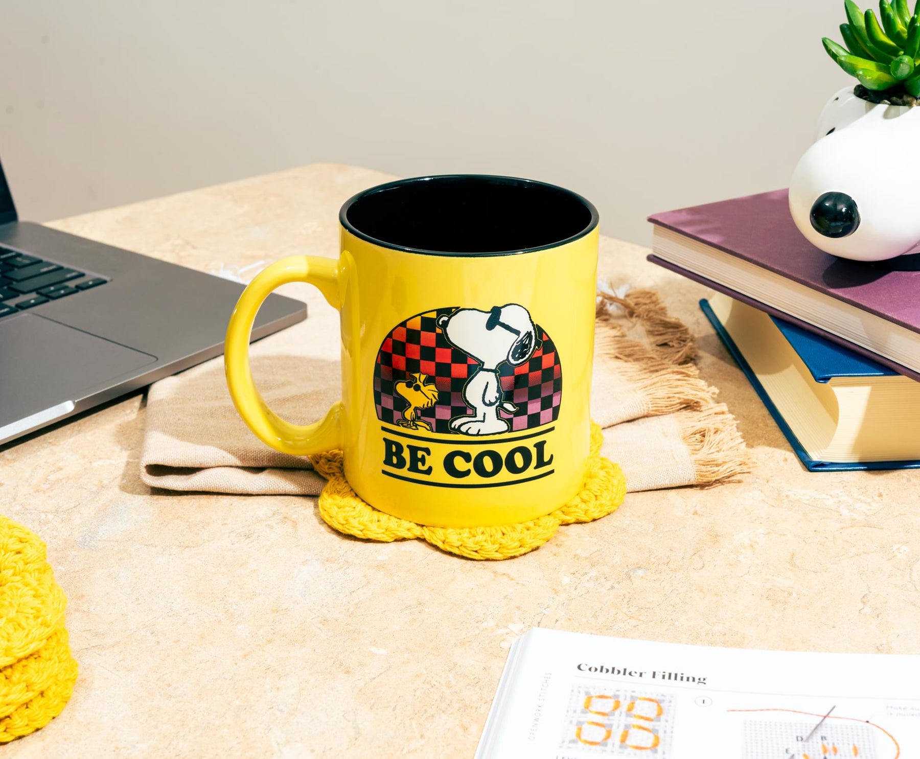 Peanuts Woodstock and Snoopy "Be Cool" Ceramic Mug | Holds 20 Ounces