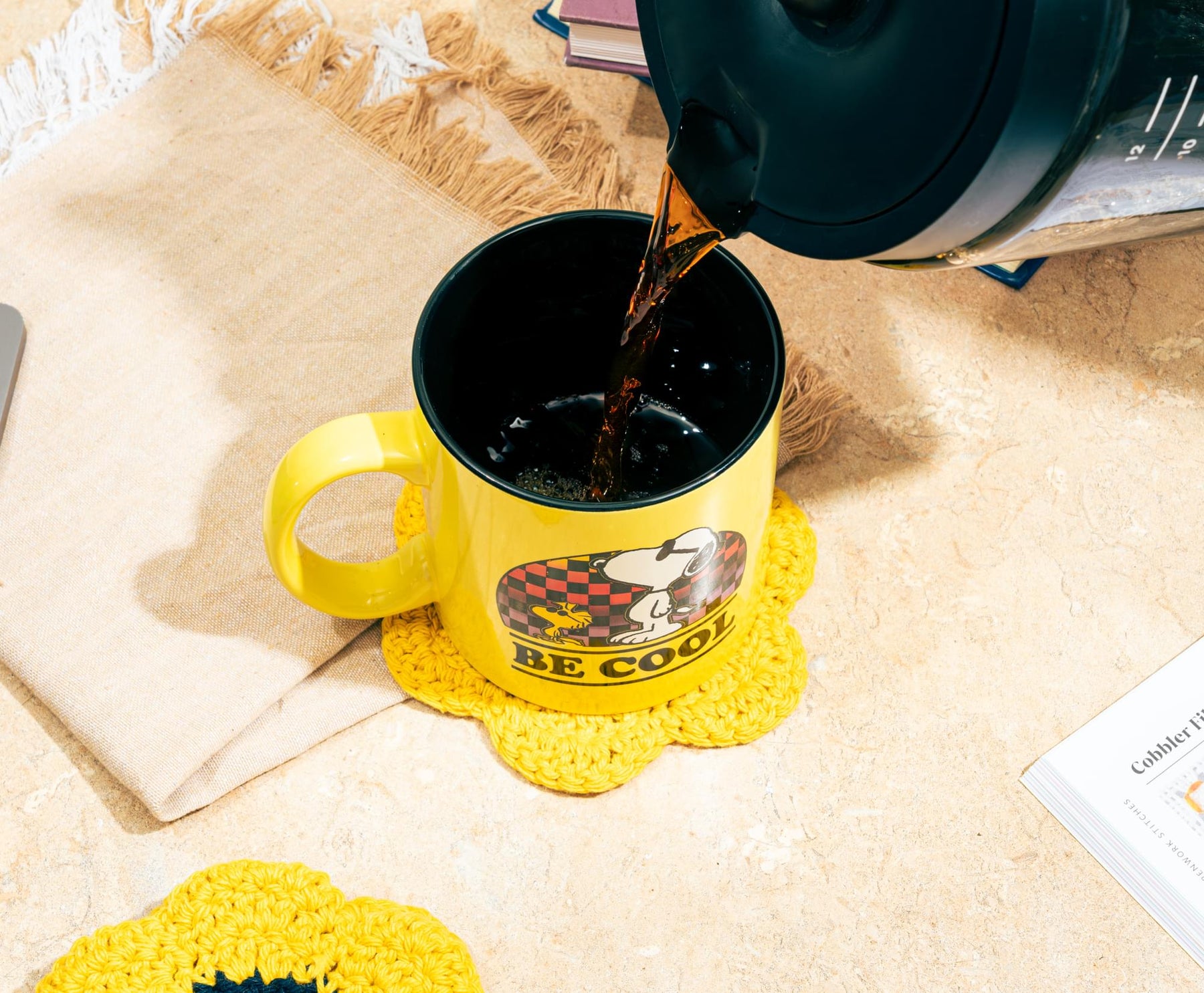 Peanuts Woodstock and Snoopy "Be Cool" Ceramic Mug | Holds 20 Ounces