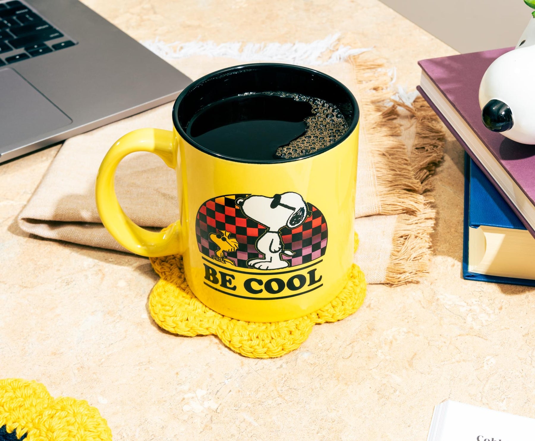Peanuts Woodstock and Snoopy "Be Cool" Ceramic Mug | Holds 20 Ounces