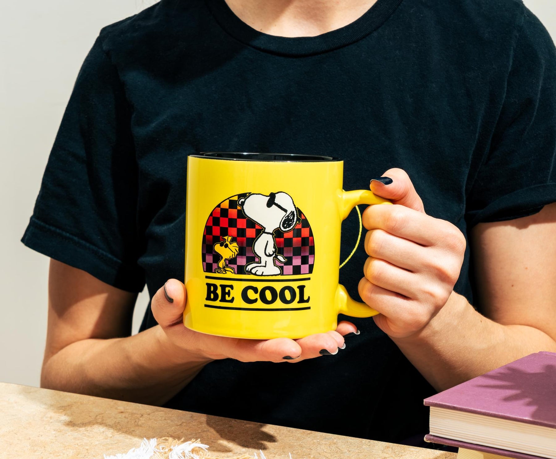 Peanuts Woodstock and Snoopy "Be Cool" Ceramic Mug | Holds 20 Ounces