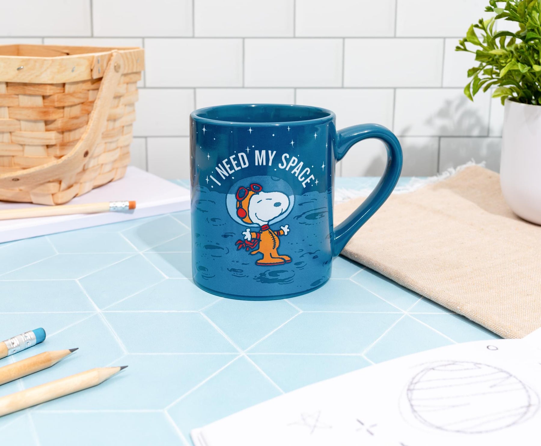 Peanuts Snoopy "I Need My Space" Ceramic Mug | Holds 14 Ounces