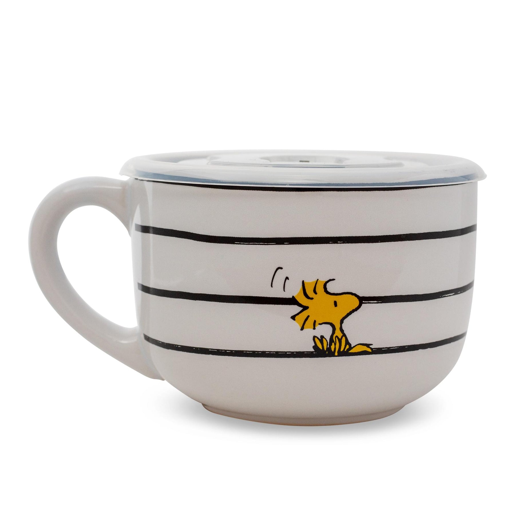 Peanuts Snoopy "Did Someone Say Food?" Ceramic Soup Mug With Vented Lid