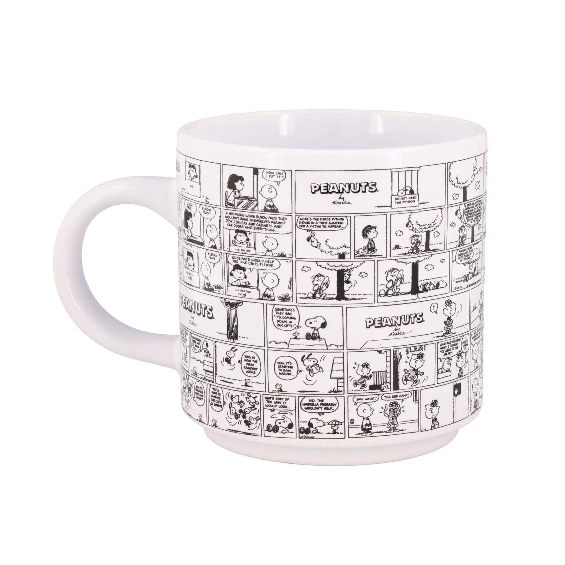 Peanuts Comic Panels 2-Piece Ceramic Stackable Mug Set | Each Holds 13 Ounces