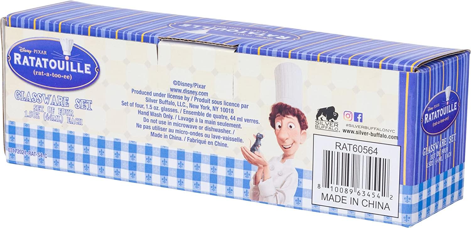 Disney Ratatouille 4 Piece 1.5oz Mini Glass Set