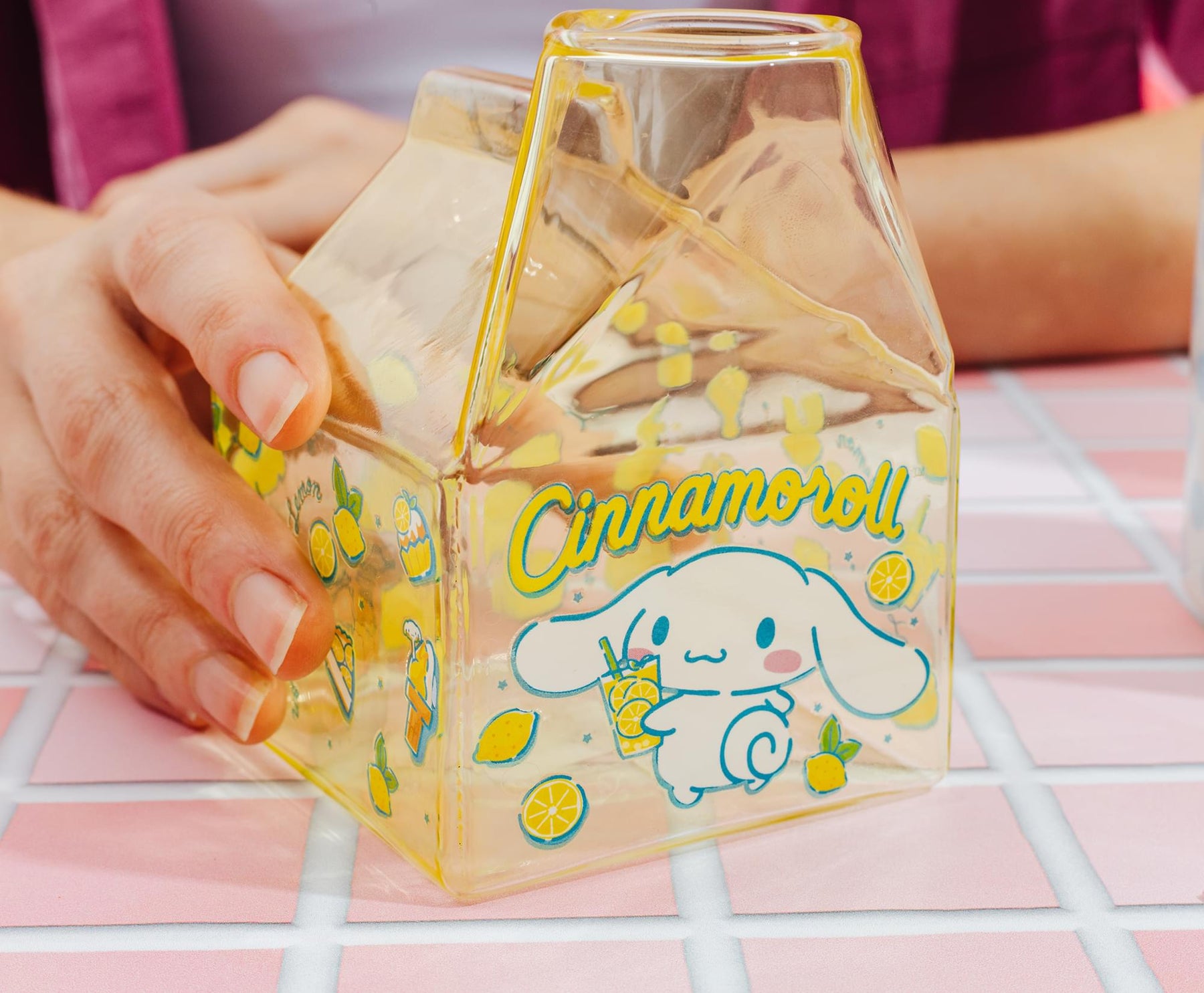Sanrio Cinnamoroll Lemonade Glass Milk Carton | Holds 12 Ounces