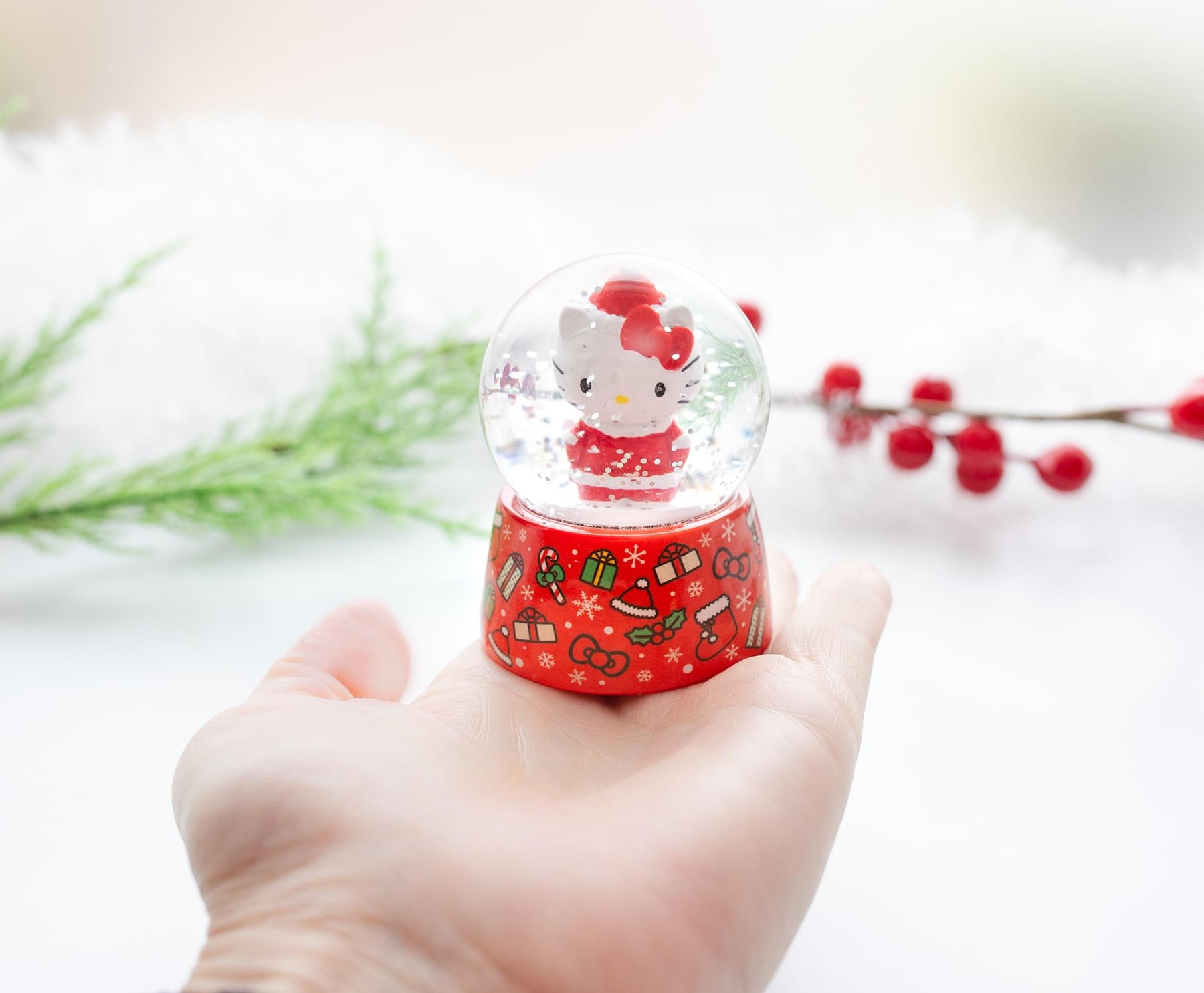 Sanrio Hello Kitty Holiday Mini Snow Globe | 3 Inches Tall