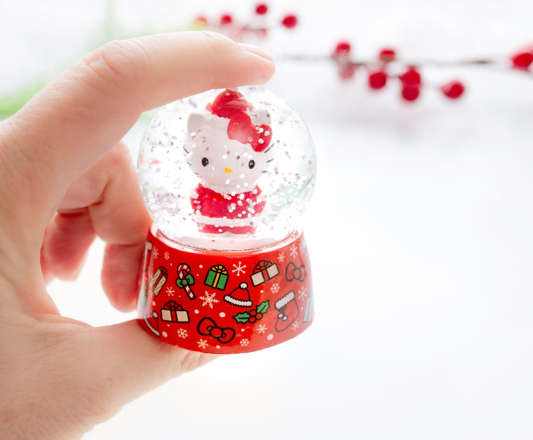 Sanrio Hello Kitty Holiday Mini Snow Globe | 3 Inches Tall