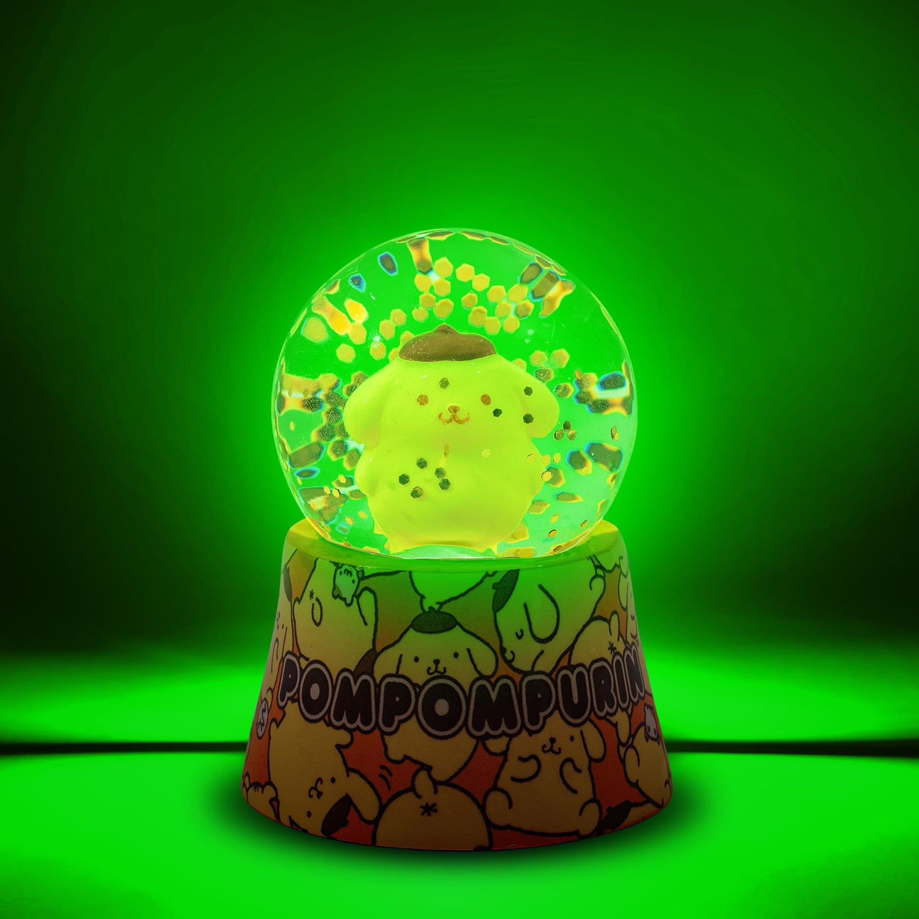 Sanrio Pompompurin Mini Light-Up Snow Globe | 3 Inches Tall