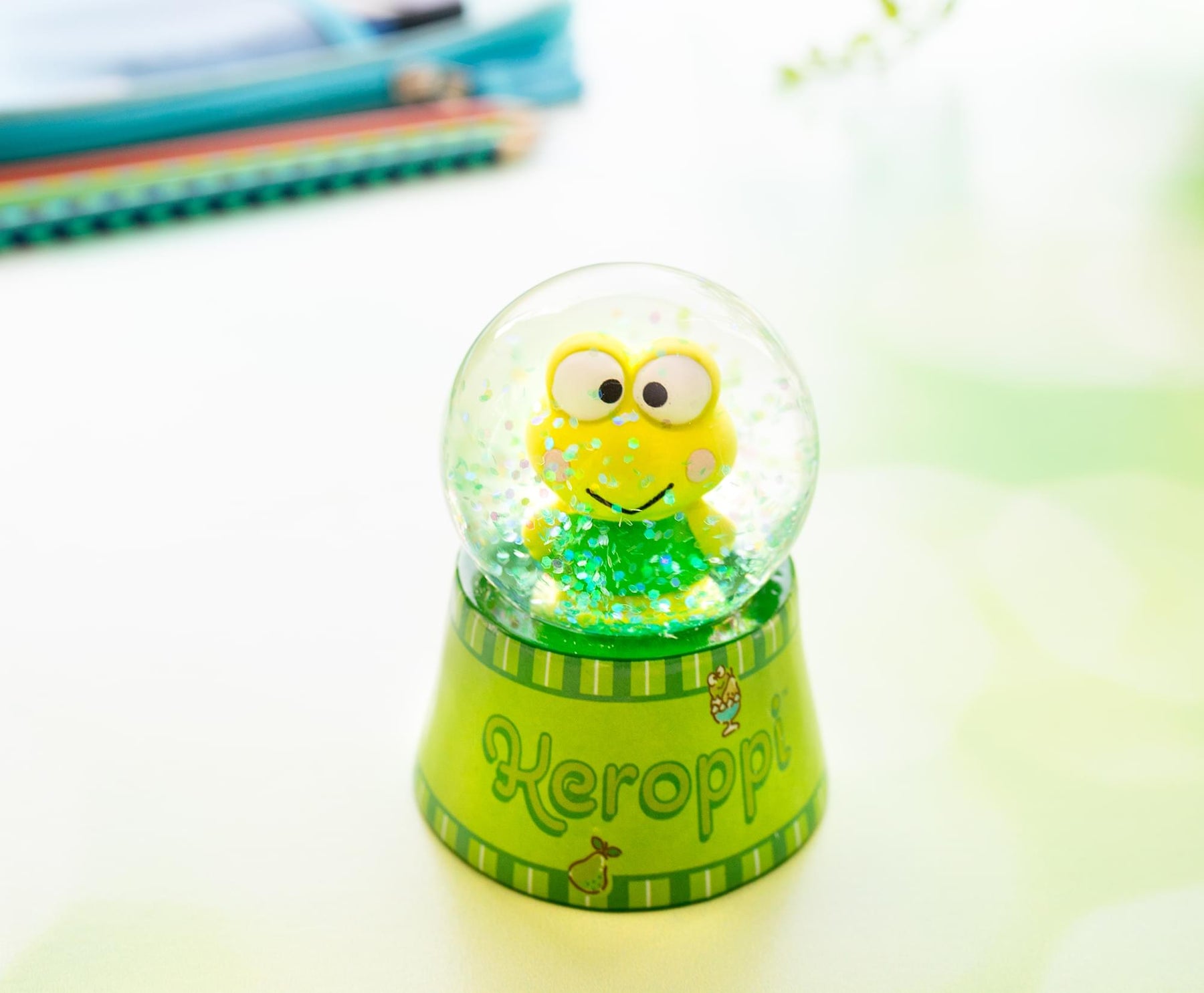 Sanrio Keroppi Mini Light-Up Snow Globe | 3 Inches Tall