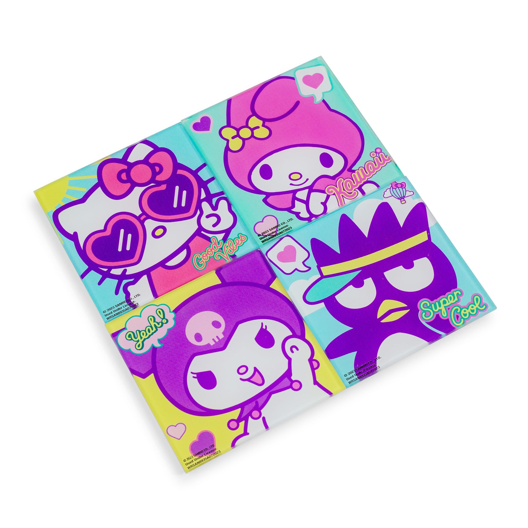 Sanrio Hello Kitty and Friends Glass Coasters | Set of 4