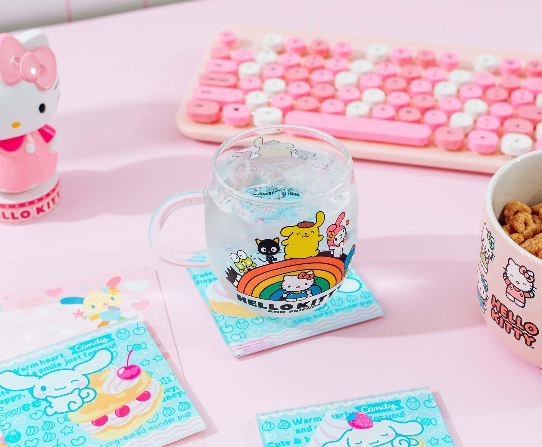 Sanrio Cinnamoroll Glass Coasters | Set of 4