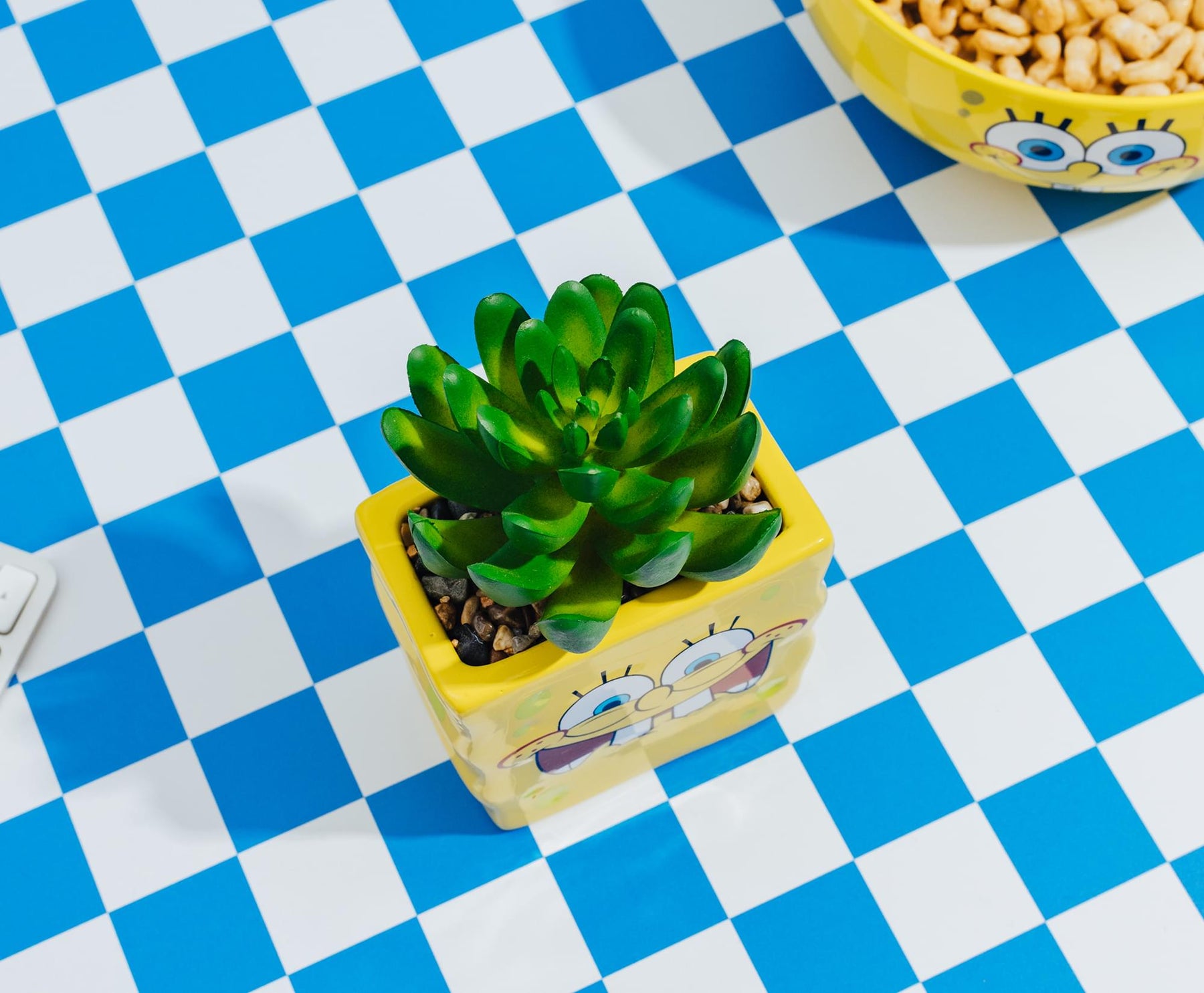 Nickelodeon SpongeBob SquarePants Face Mini Planter With Artificial Succulent